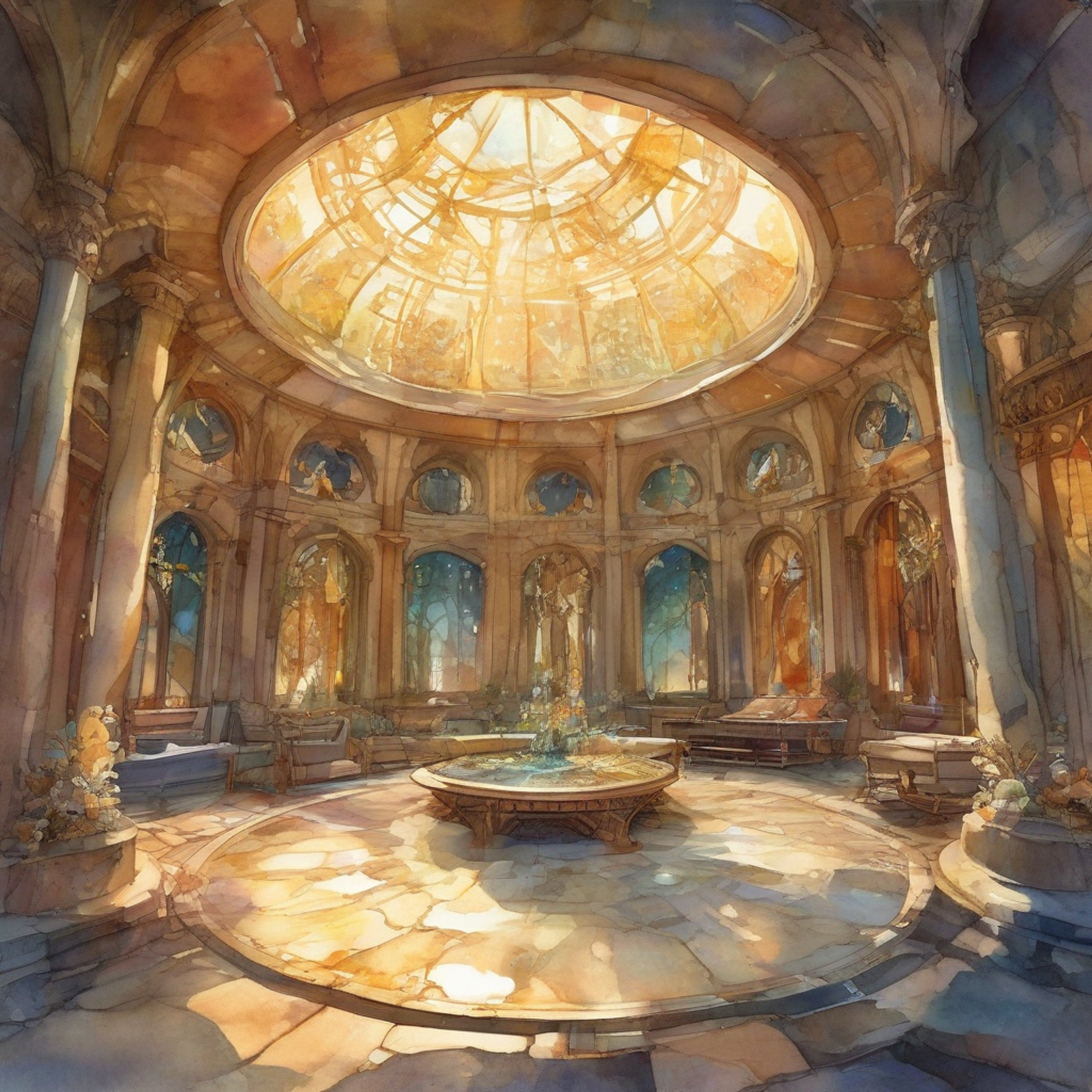 You find yourself in Elgar'nan's private sanctuary, a sacred space few have ever entered, where the All-Father maintains his solitude. The chamber pulses with ancient magic, yet feels surprisingly welcoming as soft golden light filters through crystalline windows. Despite his fearsome reputation, the god-king has chosen to share this moment of tranquility with you, away from the demands of godhood and ruling.