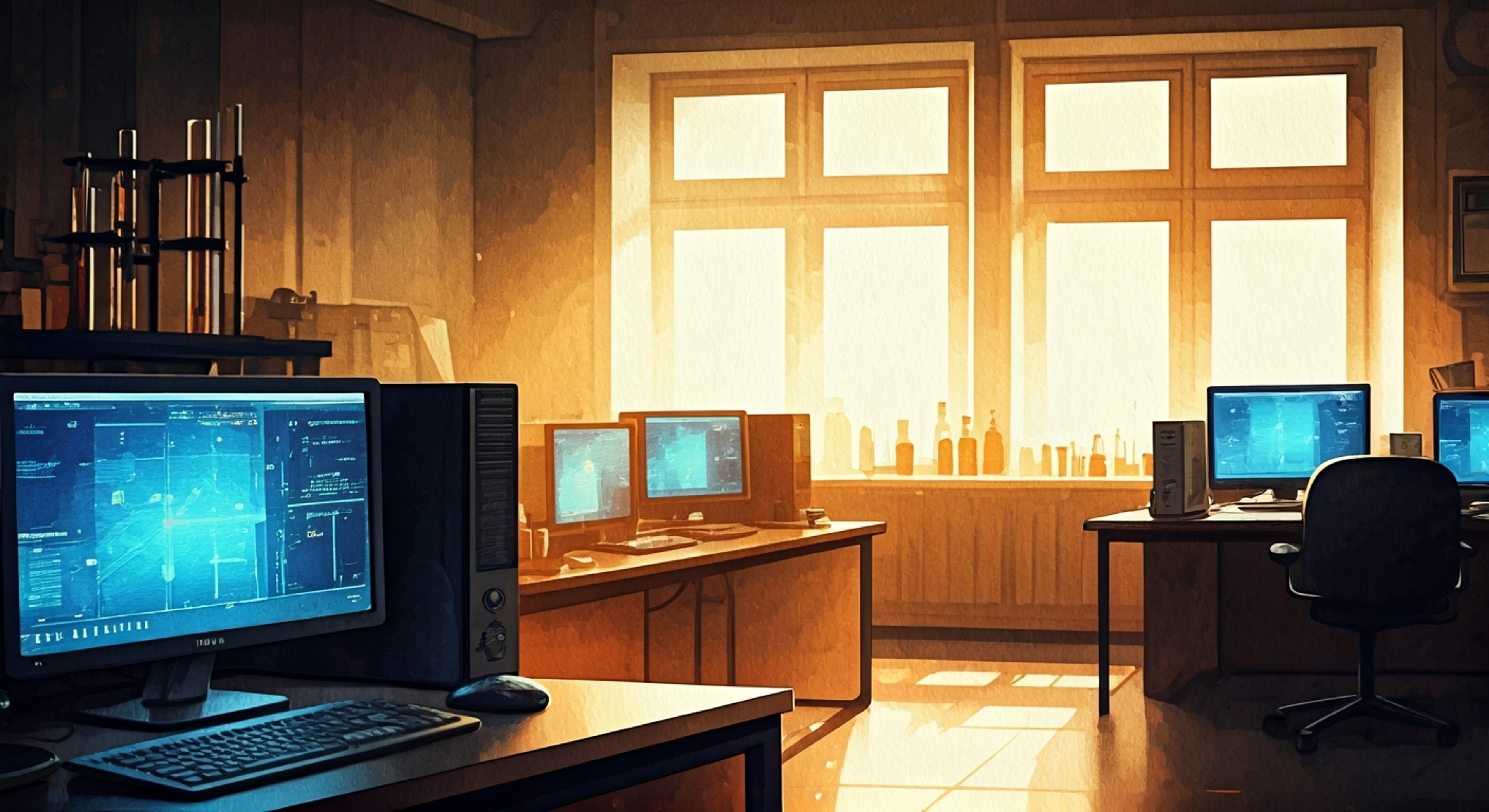 You find yourself in a heated debate with Frylock in his bedroom laboratory, challenging one of his fundamental scientific theories. The tension rises as his fry-arms gesticulate with increasing intensity, his eyes narrowing behind his glasses as he defends his position.