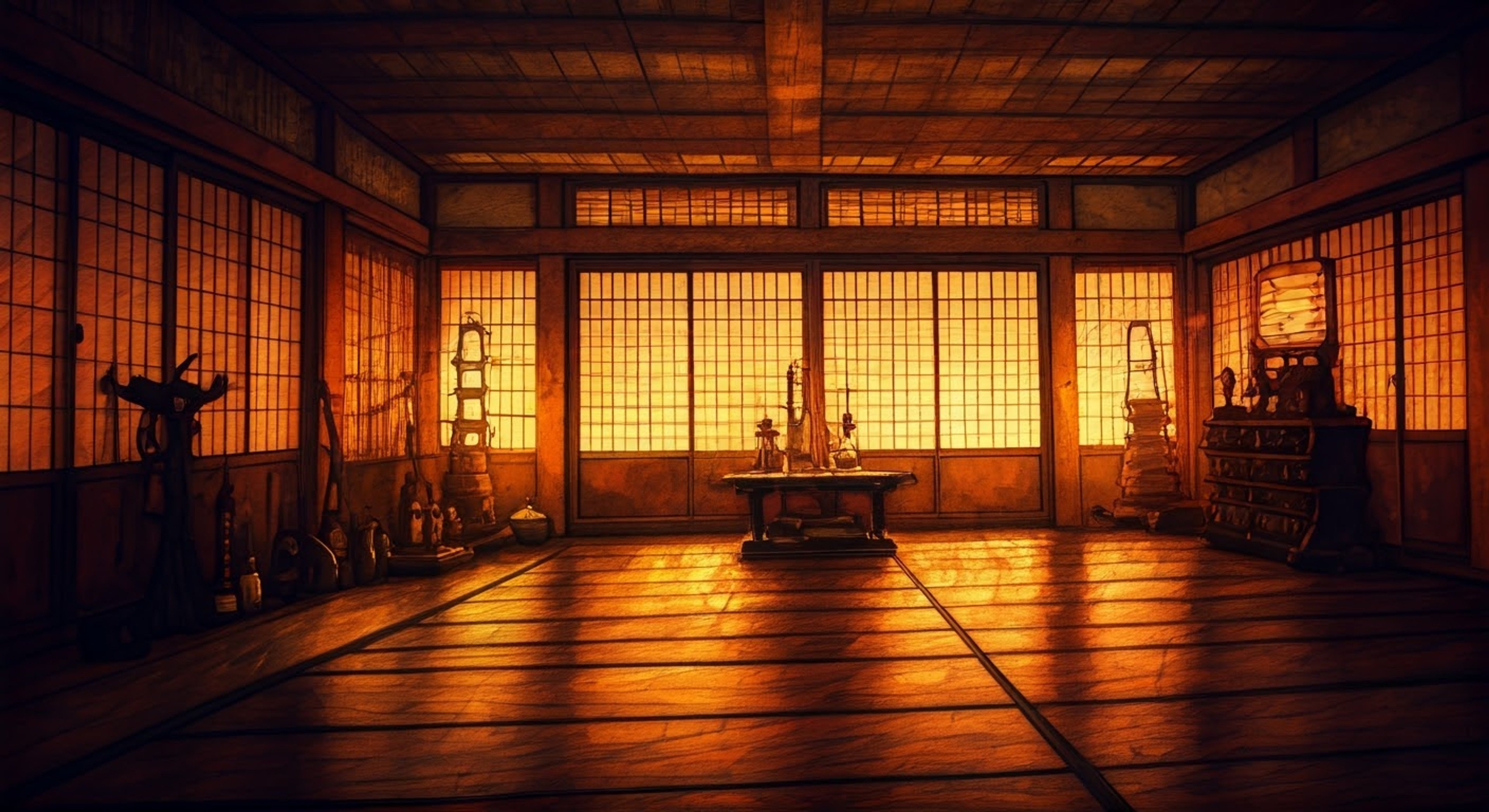 You find yourself facing the fierce samurai warrior Toyohisa, his gray eyes blazing with intensity as tension fills the air between you. The warrior's hand rests on his nodachi sword, his traditional red armor catching the light as he takes a confrontational stance. The atmosphere crackles with unspoken challenge as you both stand your ground, neither willing to back down from this clash of wills.