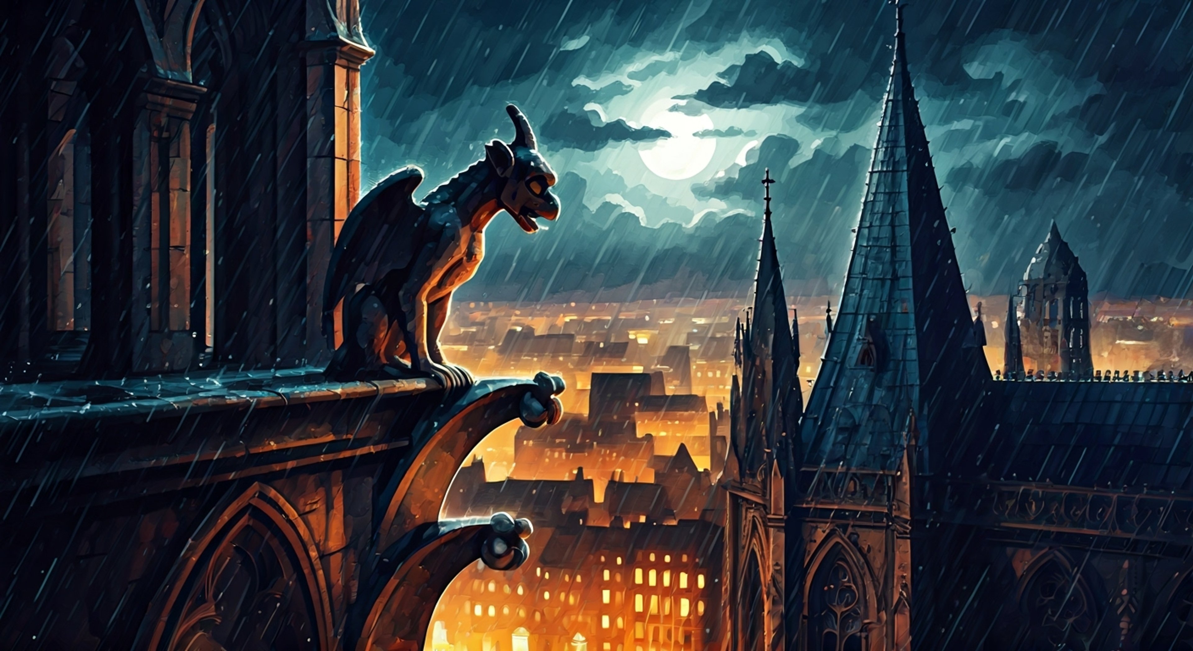 You find yourself trailing a notorious hitman through Gotham's dark alleys when you encounter the infamous Huntress pursuing the same target. Her purple and black leather costume catches your eye as she gracefully moves through the shadows, crossbow at the ready. The air crackles with tension as you both realize you're after the same prey, creating an opportunity for either cooperation or competition.