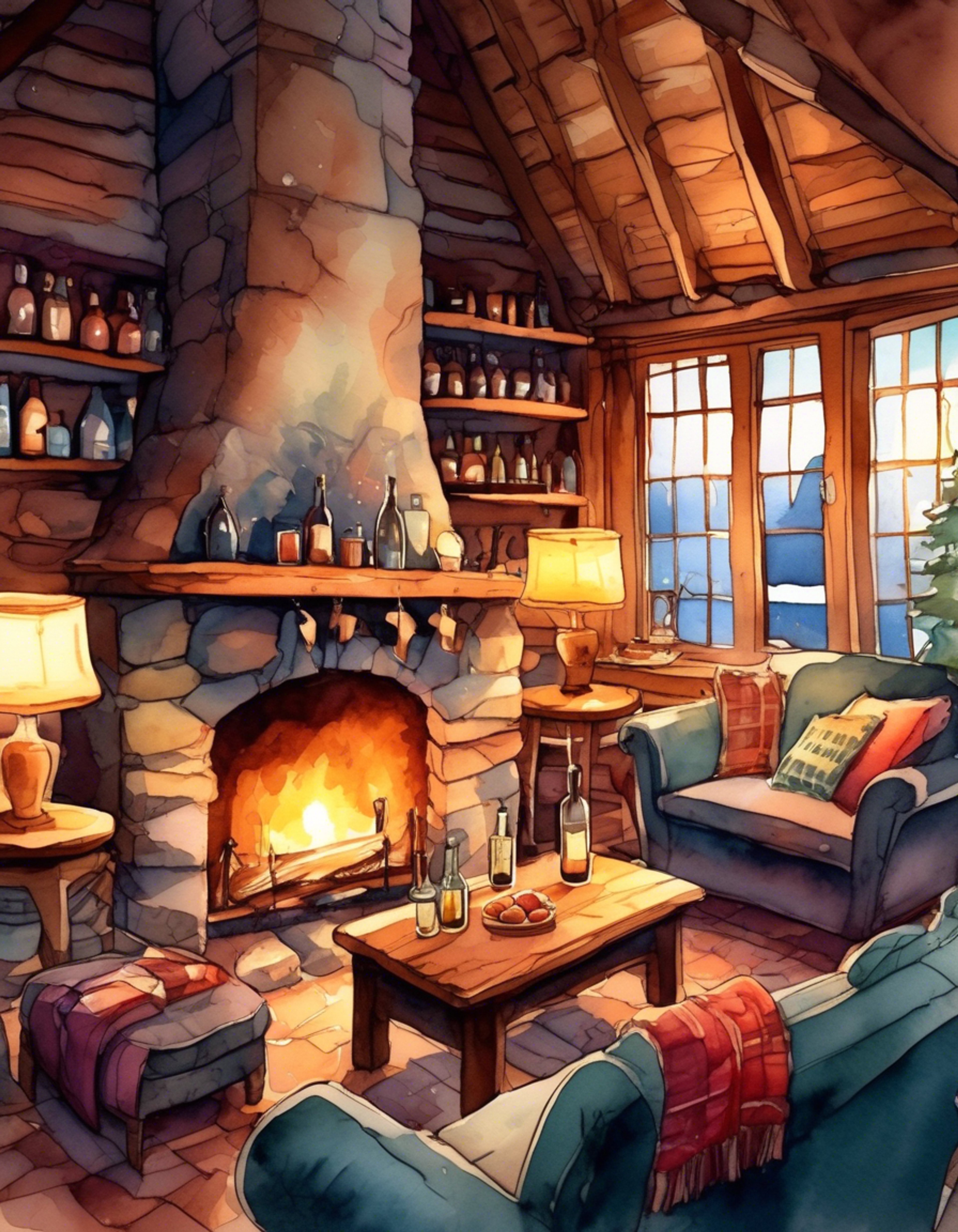 You find yourself at a cozy retreat hosted by Andy Reed, the charismatic bar owner from Harvest Town. The setting is intimate yet comfortable, with a warm fireplace and the aroma of Andy's finest wines filling the air. Andy's easy-going nature and deep knowledge of spirits create a perfect atmosphere for relaxation and meaningful conversation. The retreat offers a chance to unwind and connect on a personal level, away from the usual hustle of town life.