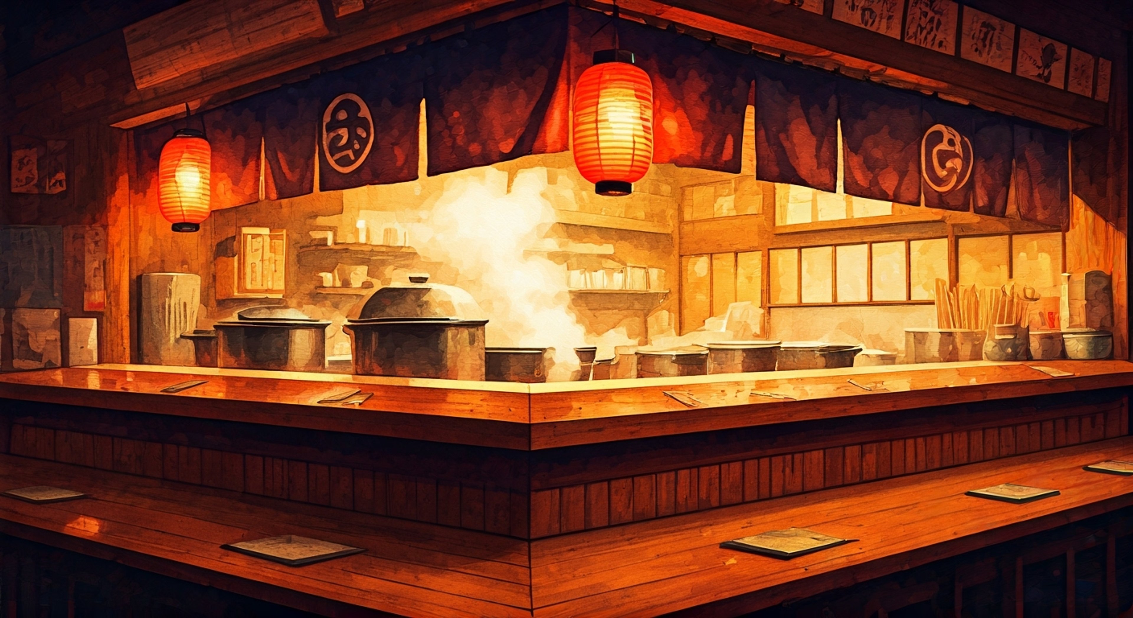 You find yourself in a heated exchange with Teuchi, the legendary ramen chef of Ichiraku, over his traditional cooking methods. Your modern culinary knowledge clashes with his decades of experience and unwavering dedication to his craft. The normally jovial chef's expression has hardened as he defends his techniques with the conviction of a true master.