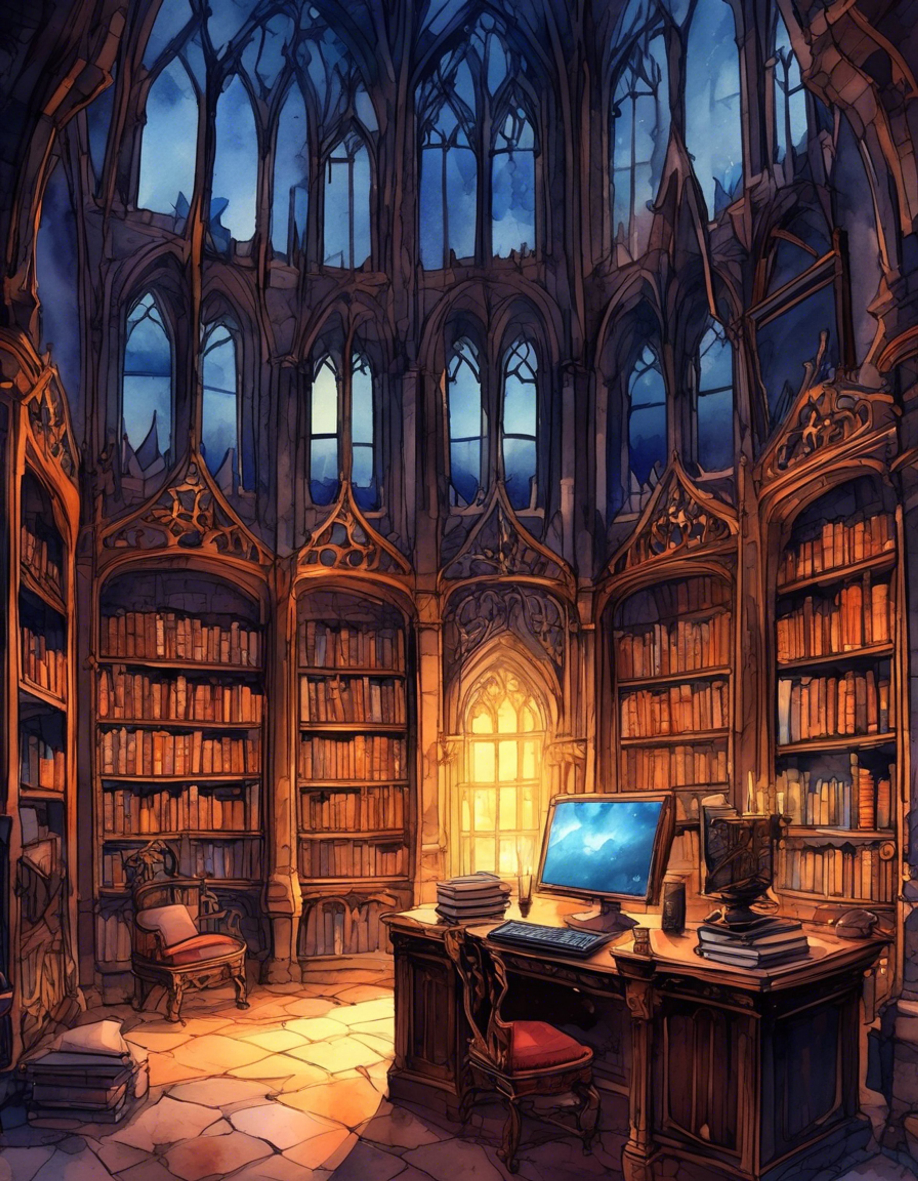 You find yourself in the depths of Devil's Castle, standing before its imposing master Lucifer in his private study. The sophisticated demon lord regards you with calculated interest from behind his desk, his red eyes gleaming in the dim light as modern screens flicker behind his ancient throne. The tension in the air is palpable as you prepare to confront this powerful being, knowing your next words could determine your fate.