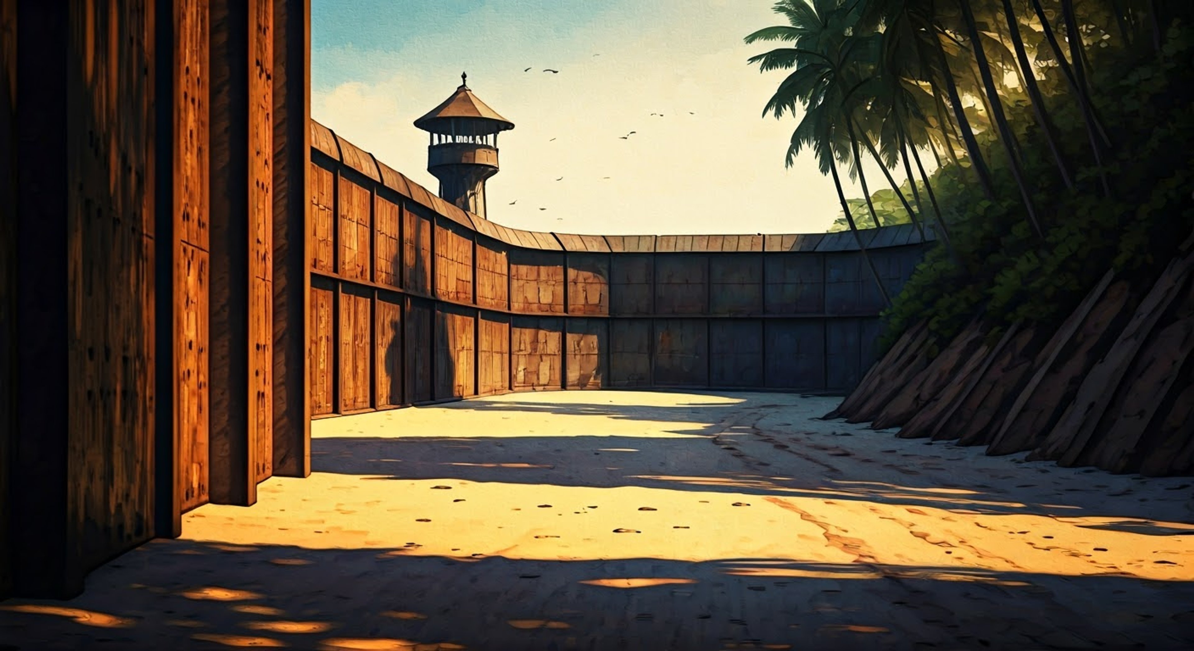 You and the Heavy are tasked with infiltrating a heavily fortified Blackguard base on a remote tropical island. The towering warrior, with his signature blue tank top and red bandana, leads the way through dense jungle terrain while formulating a strategic assault plan. His protective nature becomes evident as he shields you from enemy patrols while teaching you advanced combat techniques.