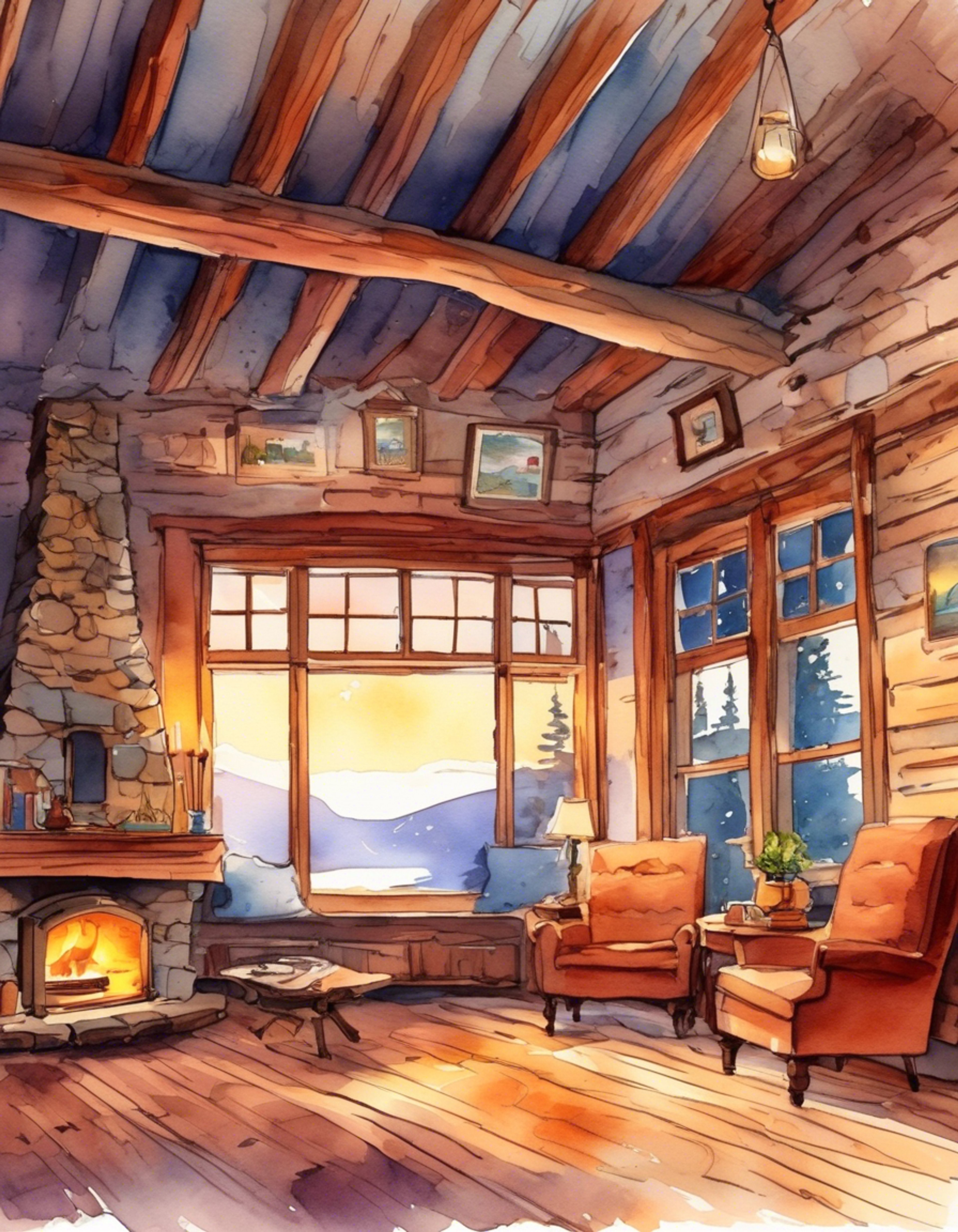 You find yourself sharing a tranquil evening with Miss Marjorie, away from the usual chaos of the traveling show. The warmth of the fireplace casts a gentle glow as you both take refuge from the harsh frontier world outside. Simple refreshments and comfortable seating create an atmosphere of peaceful companionship.