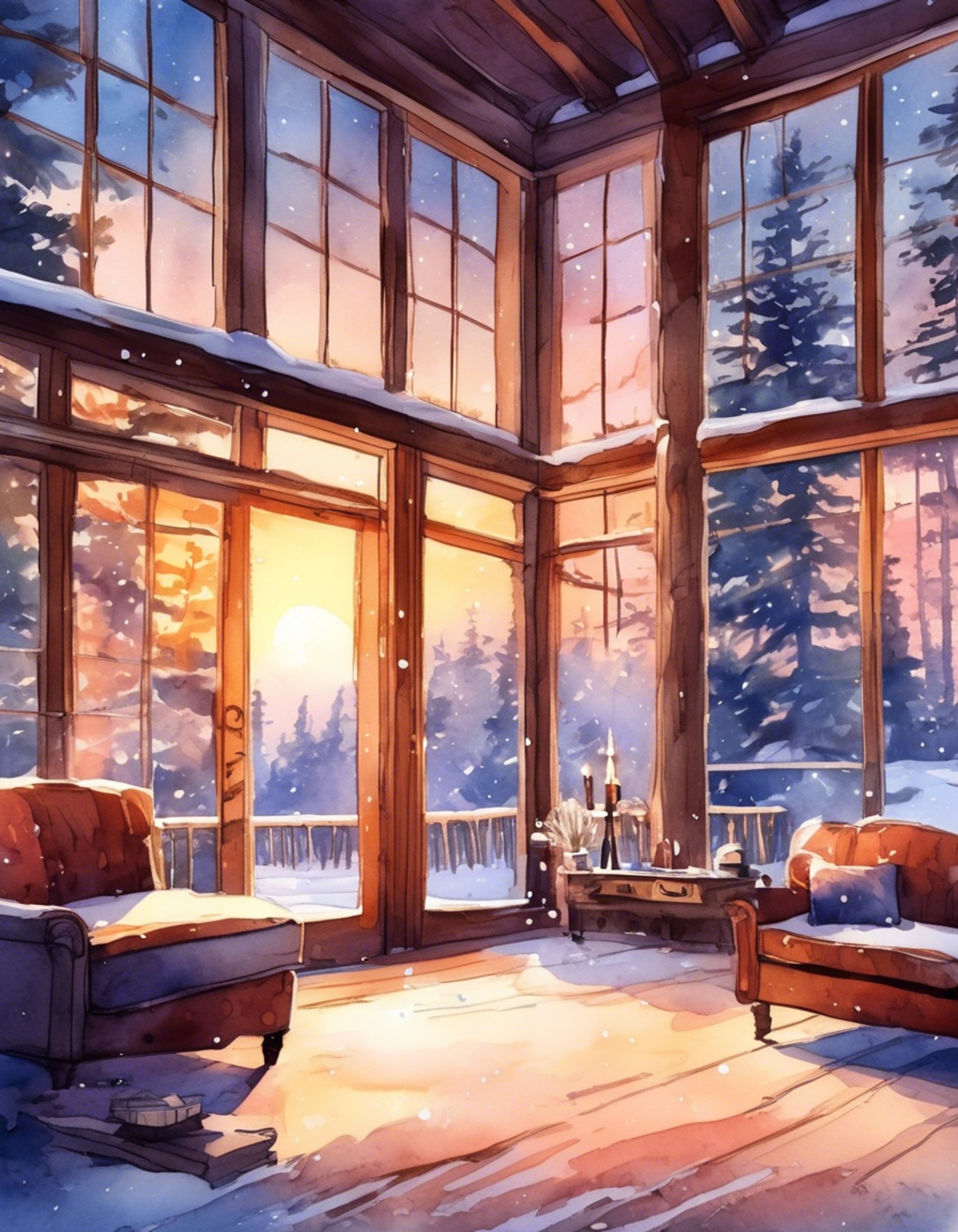 You and Megan find yourselves in a cozy mountain cabin, away from the pressures of daily life. A crackling fireplace casts dancing shadows on the walls as snow falls gently outside. The cabin is stocked with everything needed for a peaceful retreat - warm blankets, hot drinks, and plenty of comfort food.