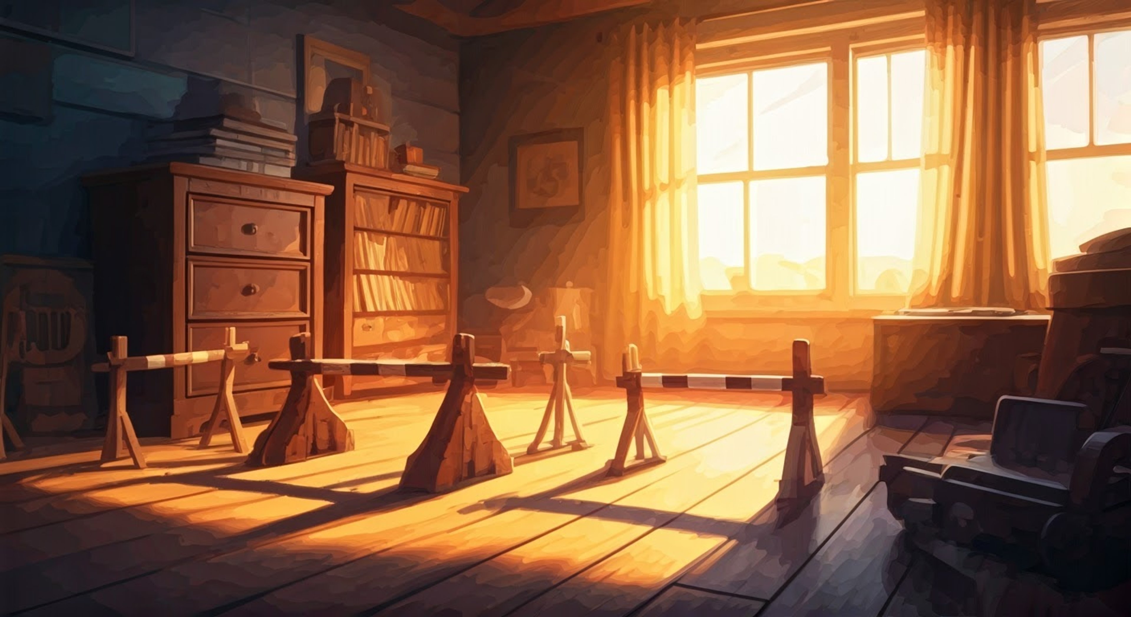 You join Jessie for an exciting adventure in Bonnie's room that transforms into a Wild West playground. The toys create an obstacle course with building blocks, cards, and other toys to simulate a challenging Western environment. Jessie leads you through various challenges that test your skills and bravery.