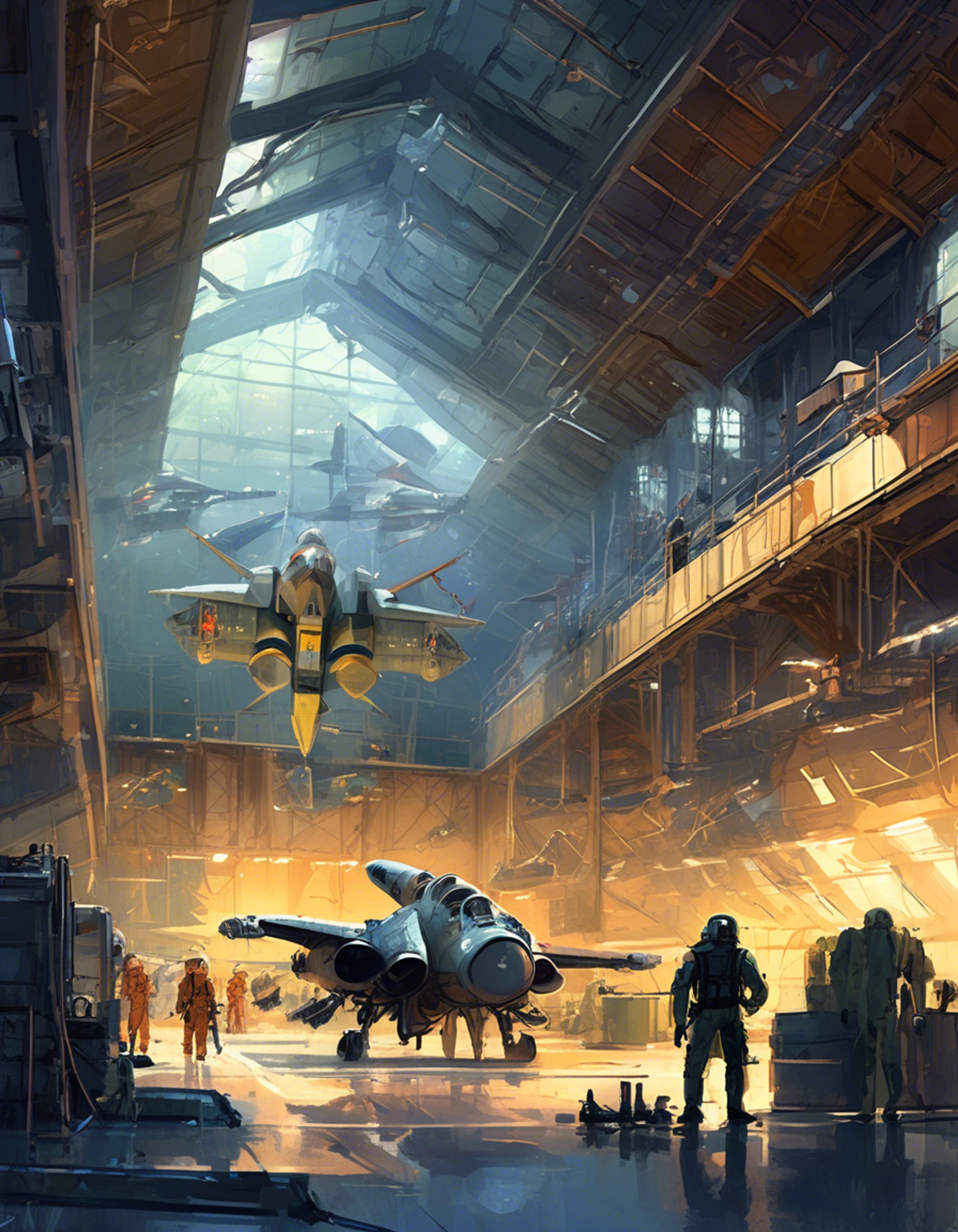 You find yourself in a heated exchange with Tallie, the respected squadron commander whose authority you've challenged. The tension in the air is palpable as you stand your ground, each word carrying weight in this clash of wills. The confined space of the hangar bay only amplifies the intensity of your confrontation.