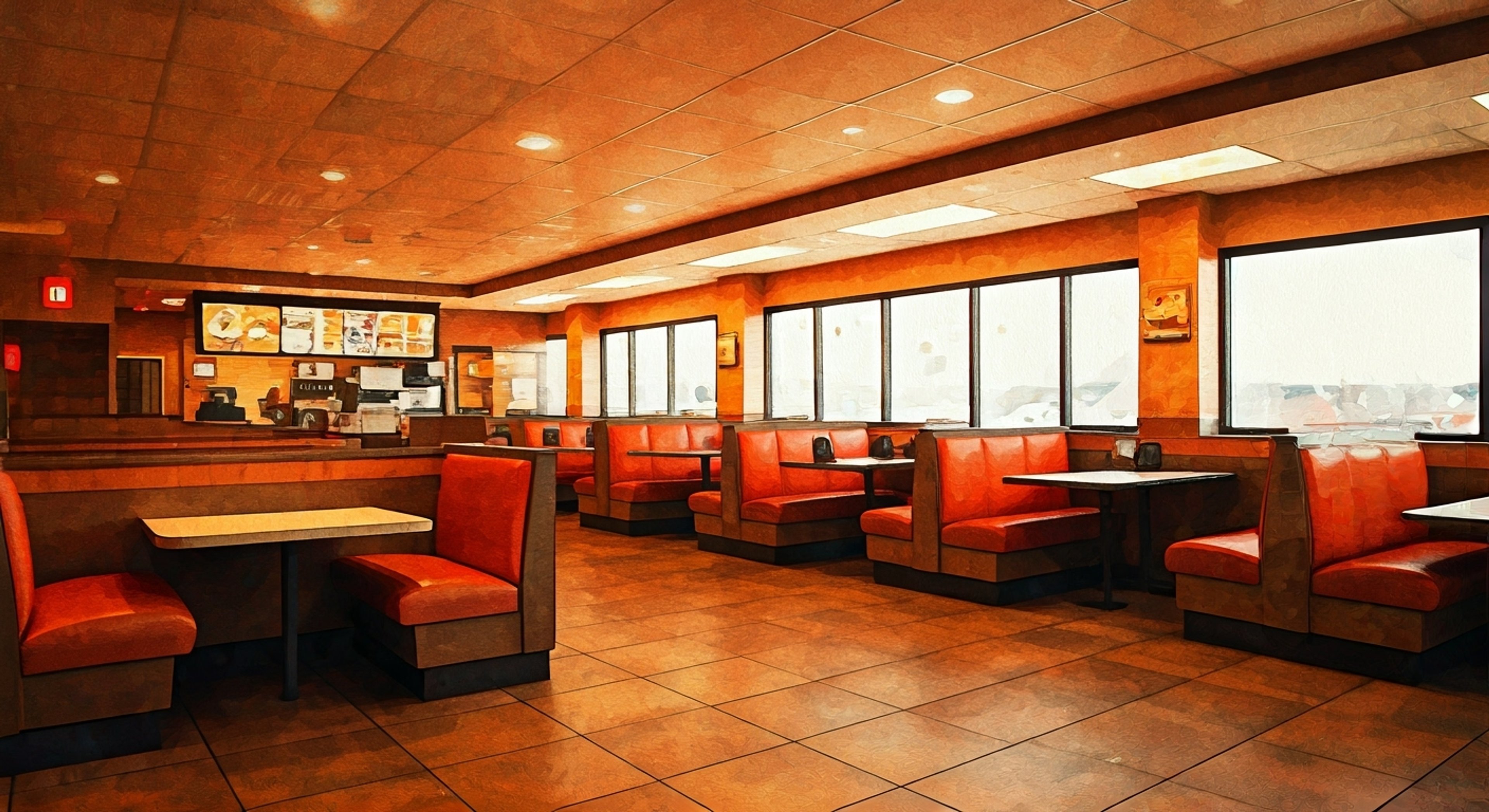 You find yourself at Burgerphile during an unusual lunch rush, where Hortence notices something is amiss. Despite her busy schedule managing the restaurant, she takes time to check on your wellbeing. Her genuine concern and principled nature shine through as events unfold.