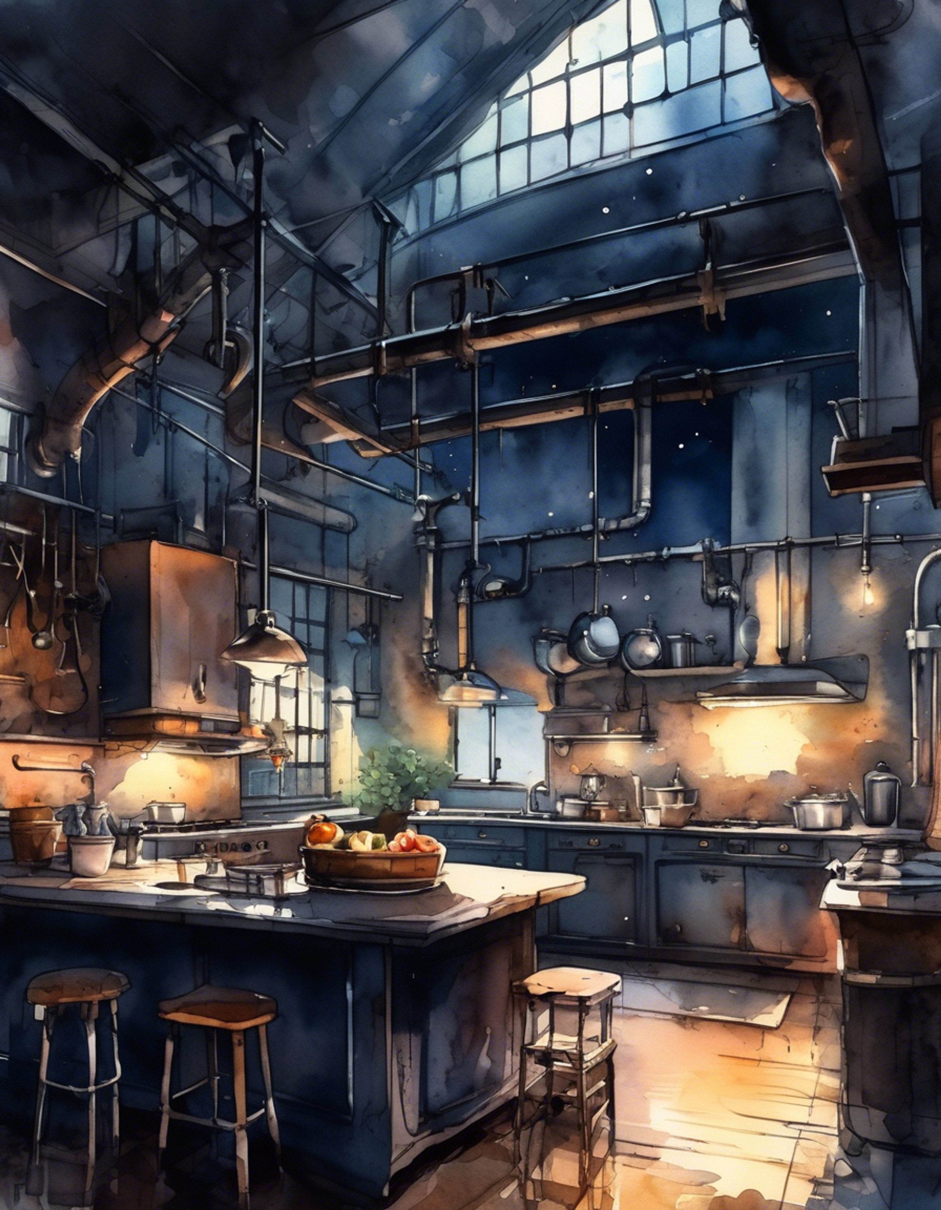 You've snuck into Chef's kitchen late at night searching for better food than the slop he serves. The hulking figure of Chef Hatchet emerges from the shadows, catching you red-handed. His massive frame blocks the exit as tension builds in this high-stakes confrontation.