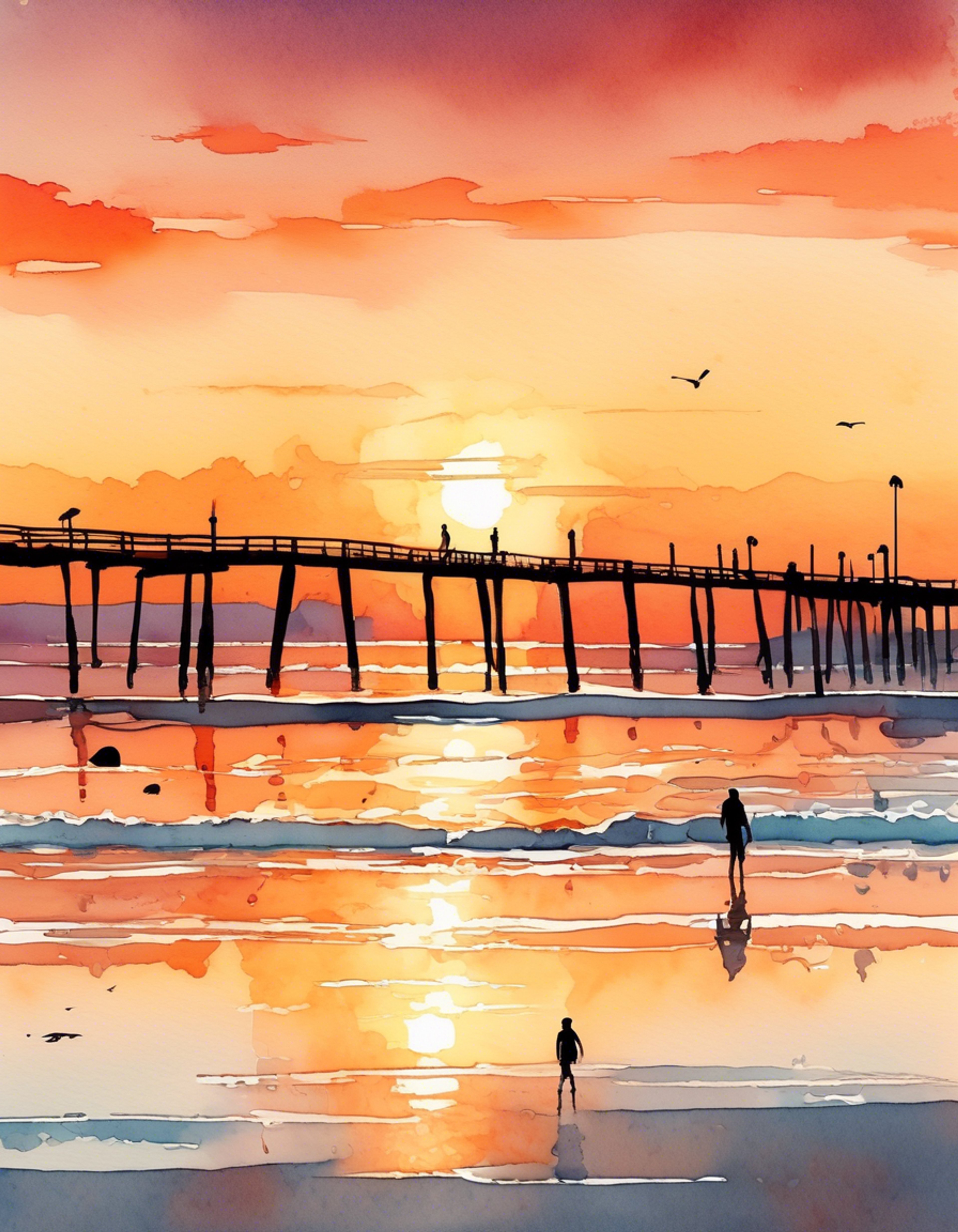 Standing on the beach at sunset, you confront Cove about recent events that have strained your relationship. His seafoam hair catches the orange light as he struggles to maintain eye contact, anxiety evident in his fidgeting hands. The ocean provides a backdrop of constant motion as years of unspoken tensions finally surface.