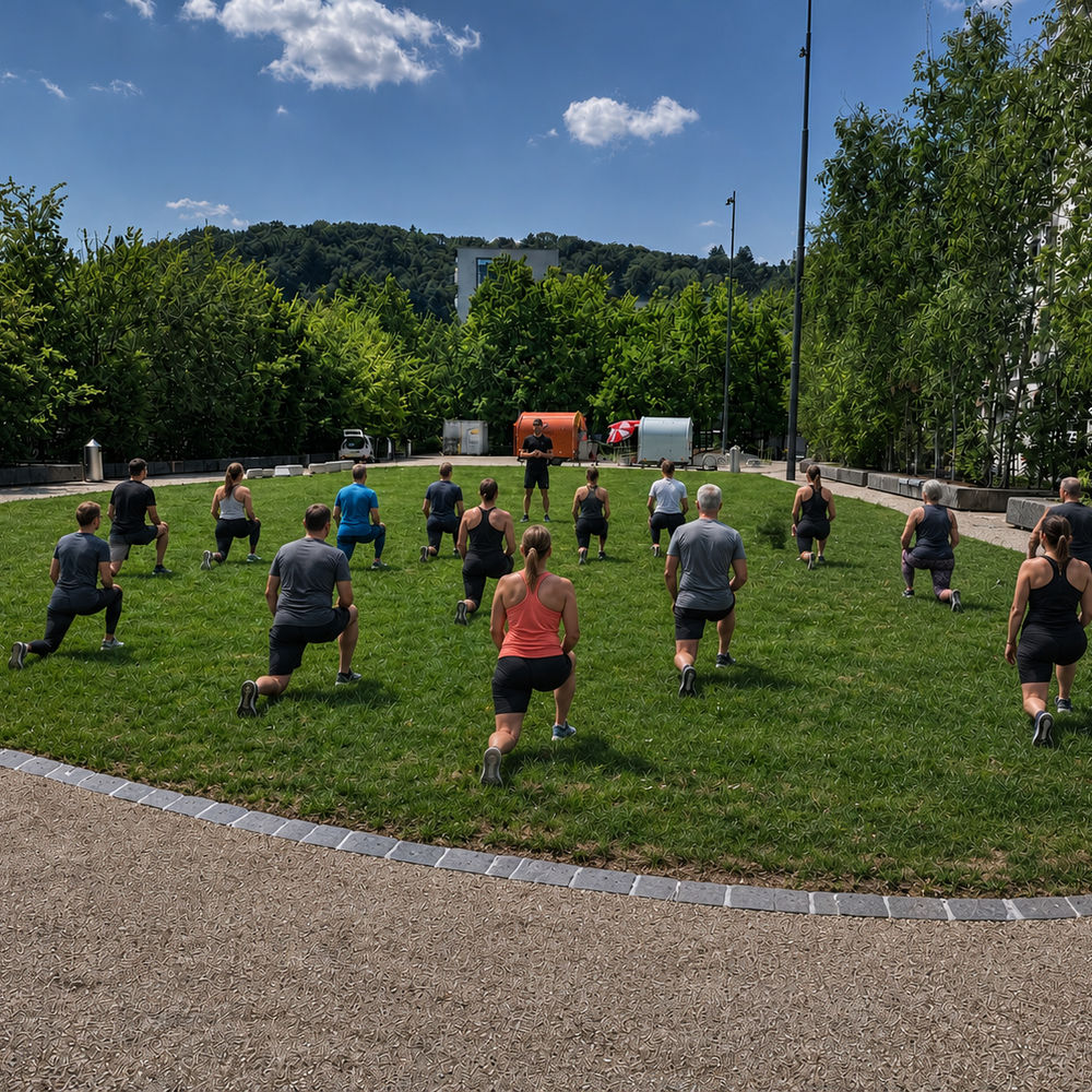 Baden bewegt - Outdoor Training auf der Trafowiese