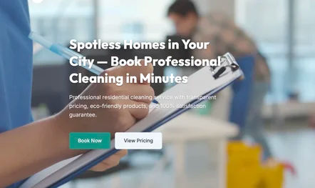 Residential Cleaning business website preview
