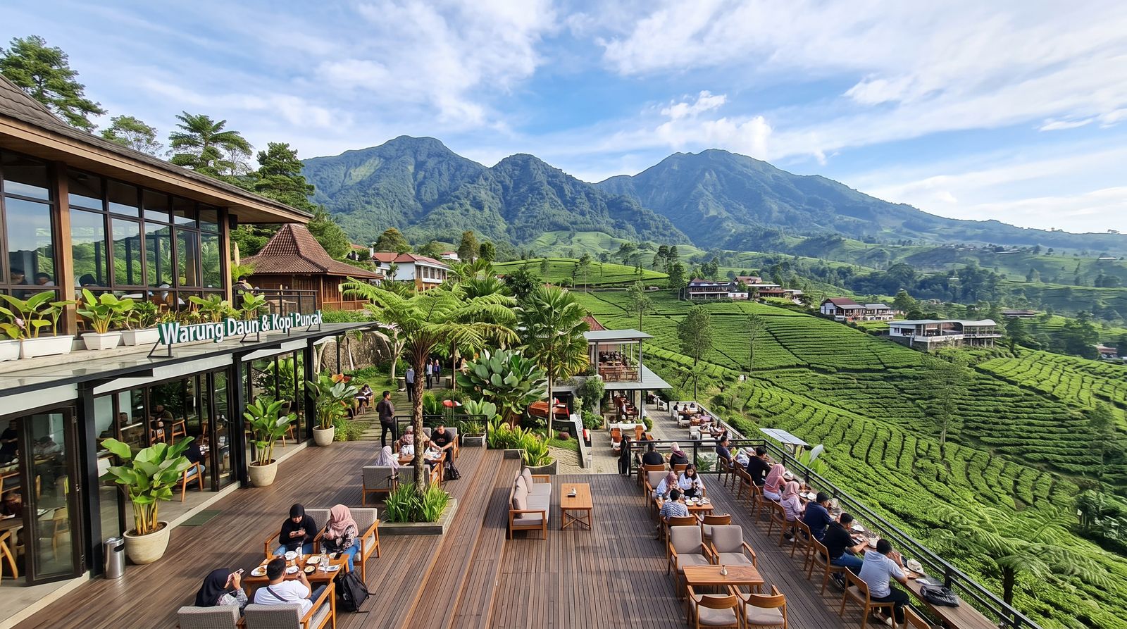 7 Cafe Estetik di Puncak dengan View Gunung Terbaik