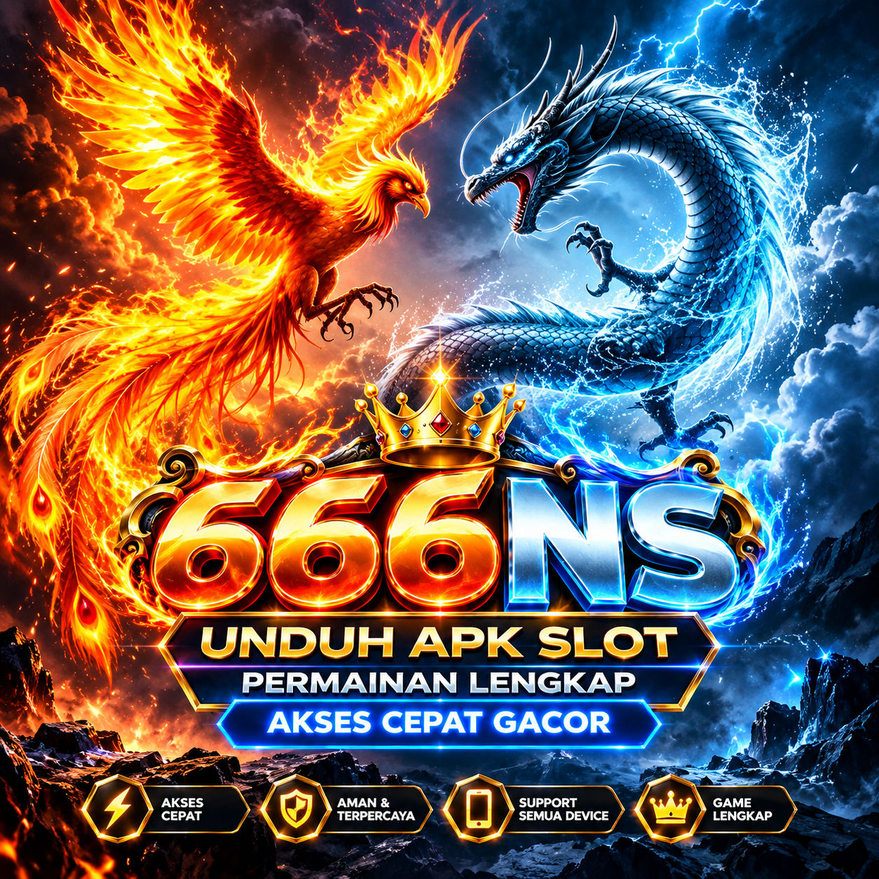 Banner Aplikasi 666NS dengan akses aplikasi digital