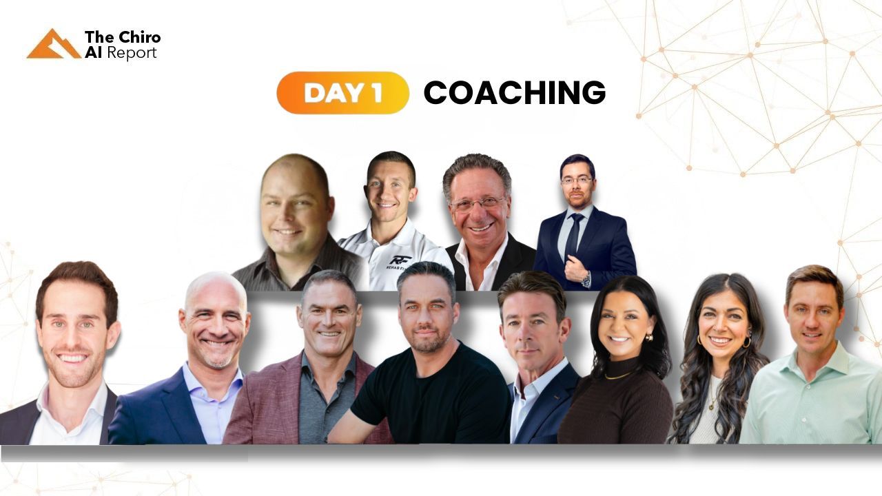 Day 1 Coaching speakers — Chiro Business Summit 2026