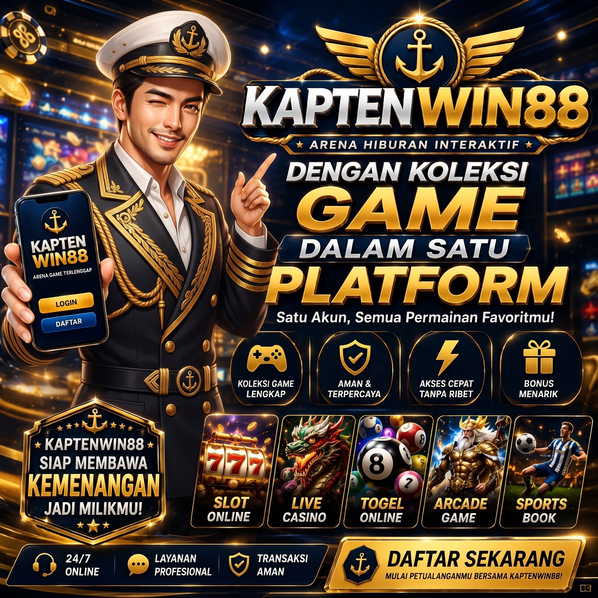 KAPTENWIN88 : Agen Terkemuka Permainan Slot Gacor & Gampang Maxwin