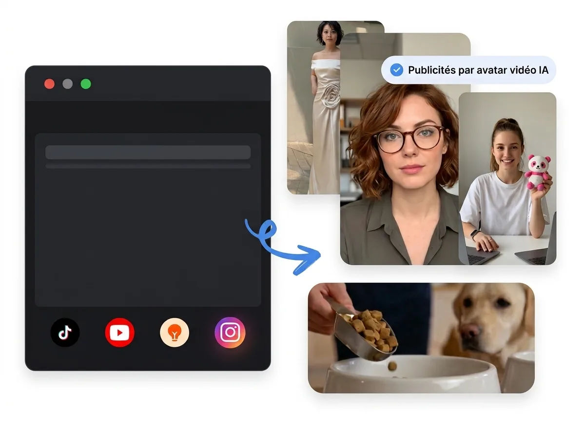Avatar vidéo IA pour social media
