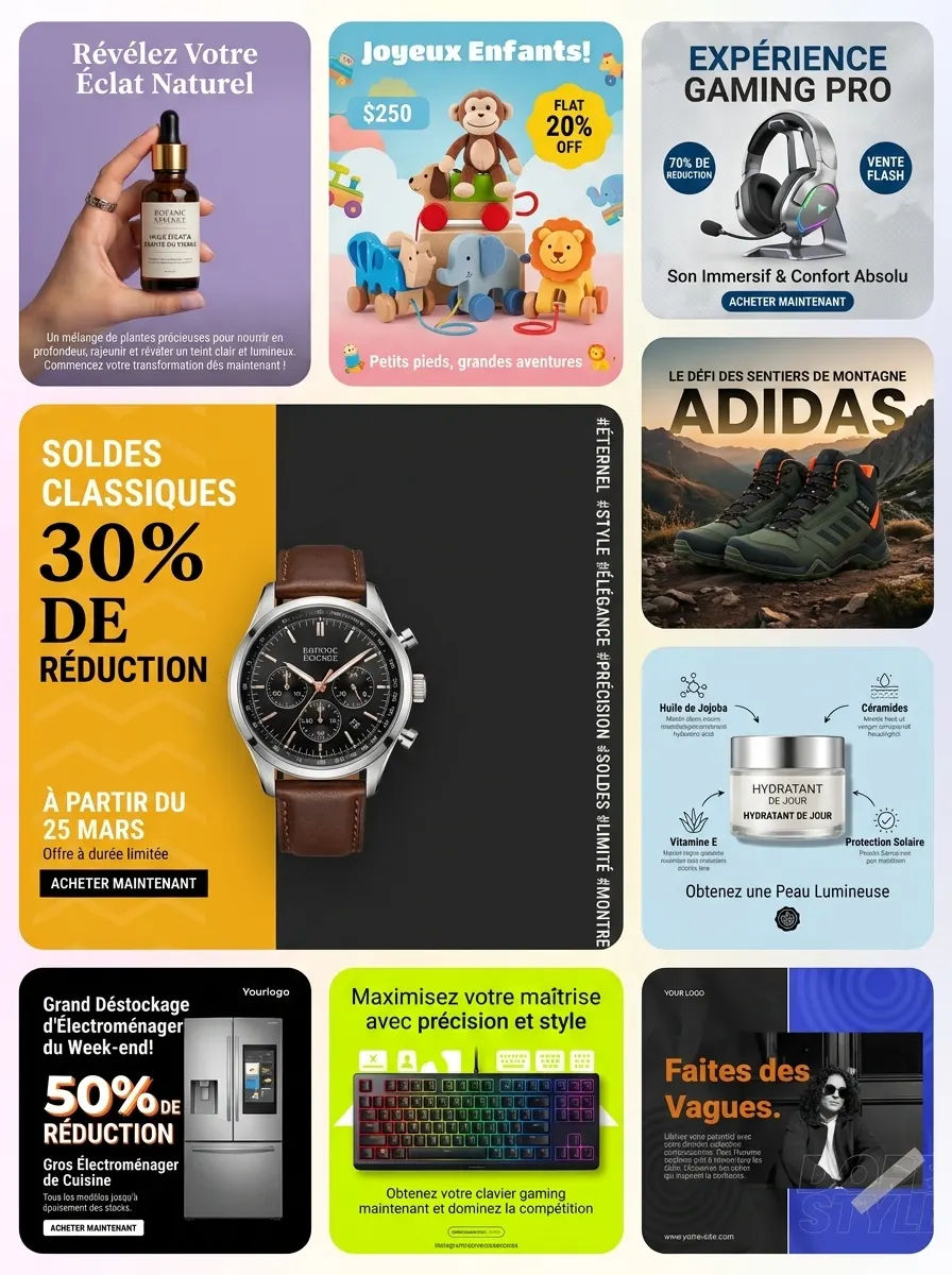 Campagne publicitaire IA pour réseaux sociaux