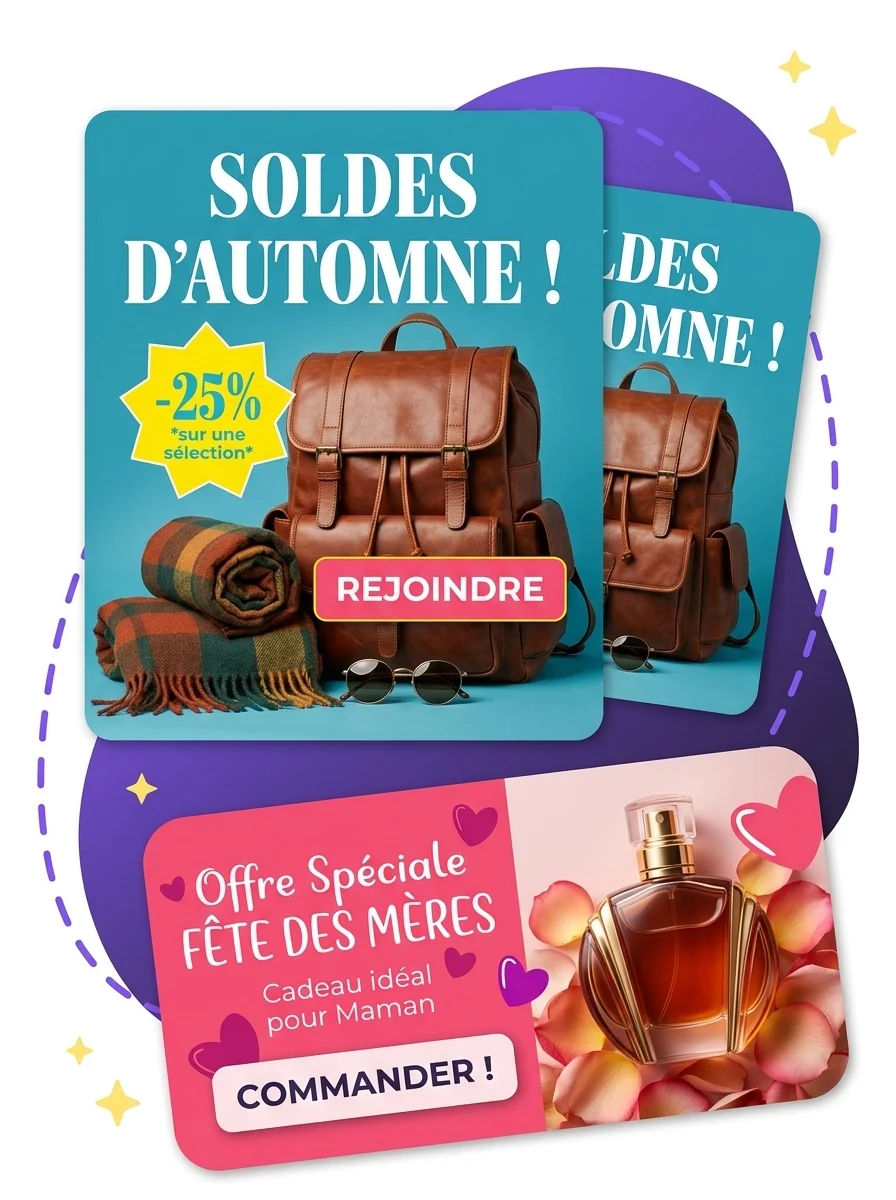 Publicité produit IA pour réseaux sociaux