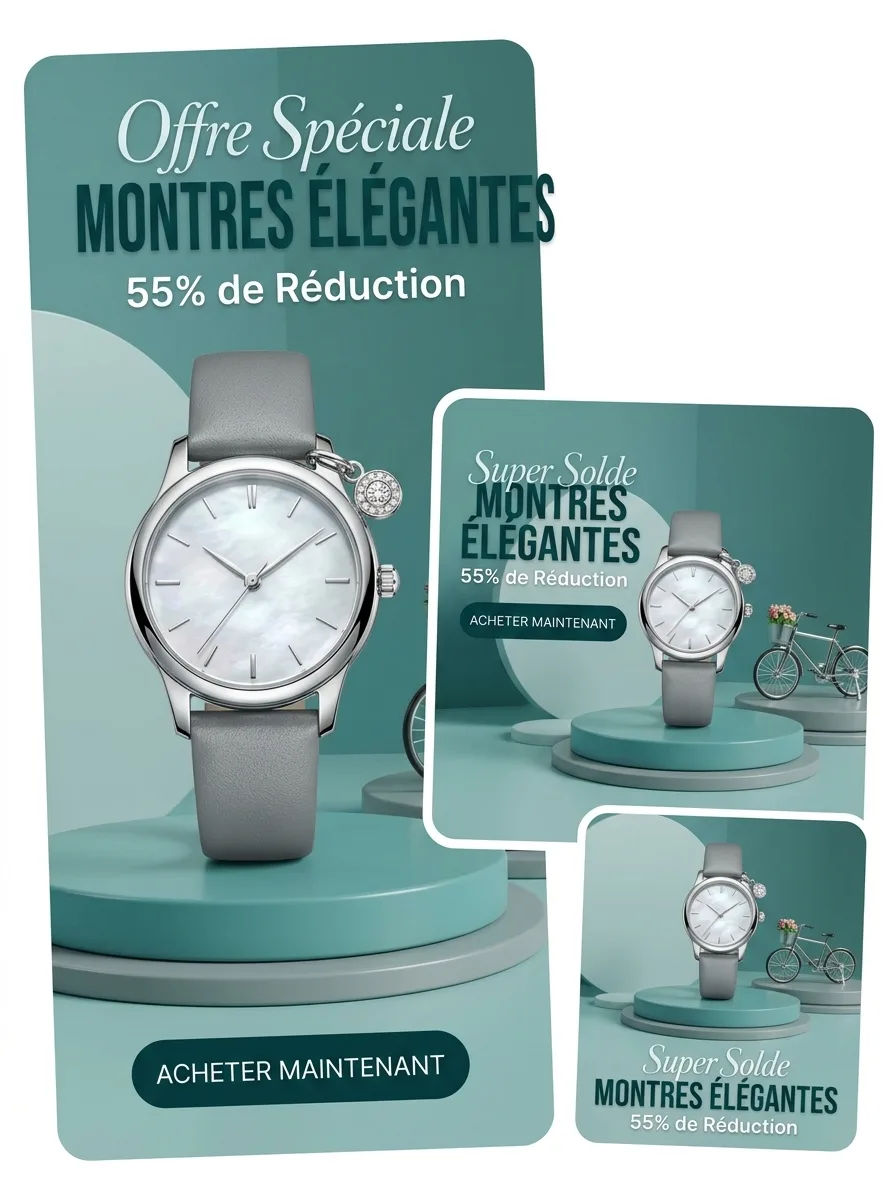 Visuel produit IA pour publicité