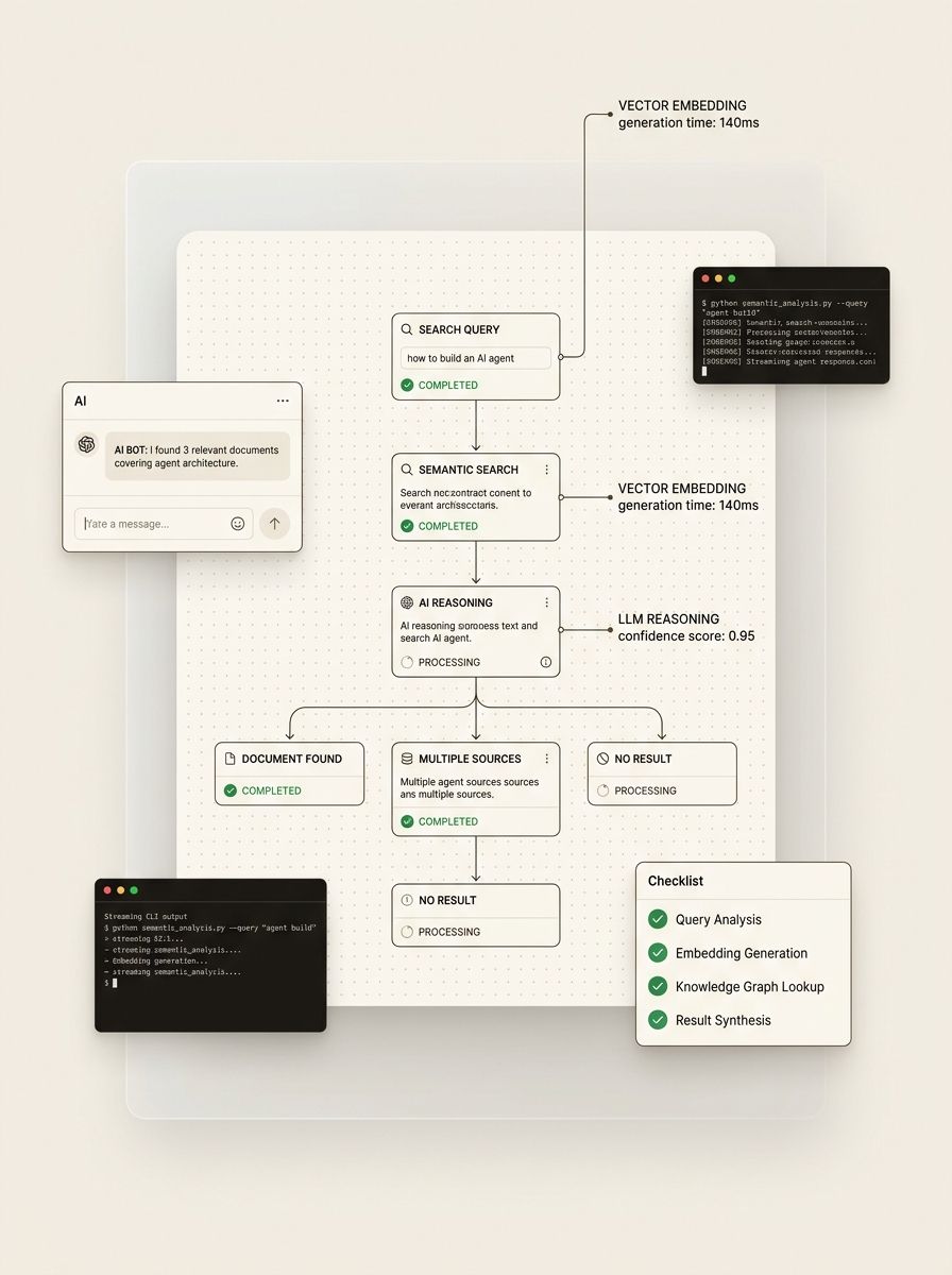 Visualisation d’un agent IA connecté aux outils et aux données métier