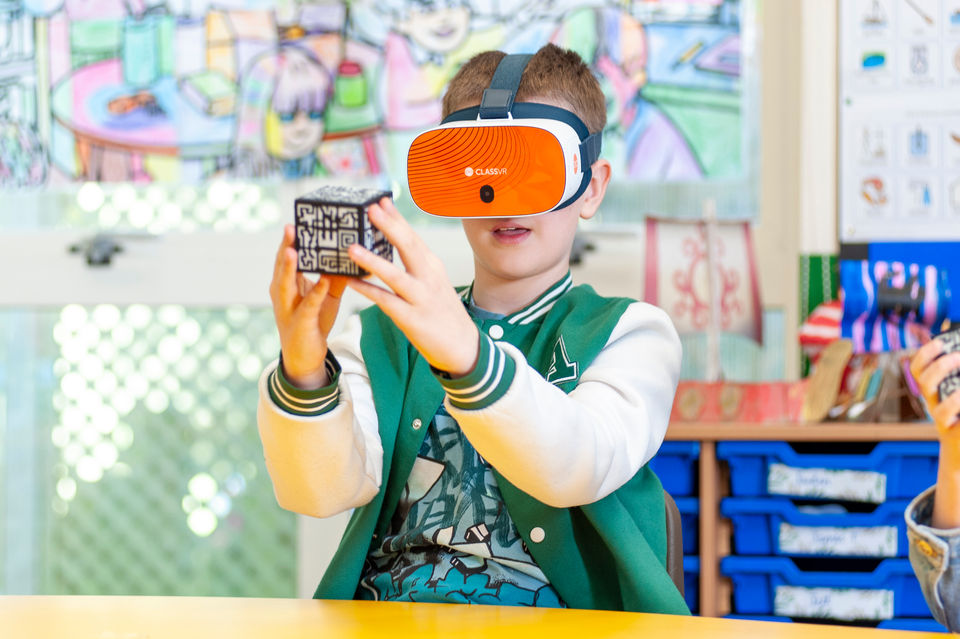 A front view of ClassVR's original headset