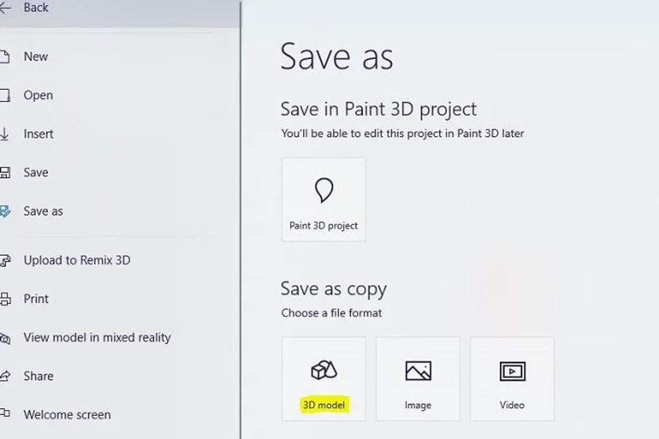 Screenshot illustrating the easy export and upload process for 3D paint files 