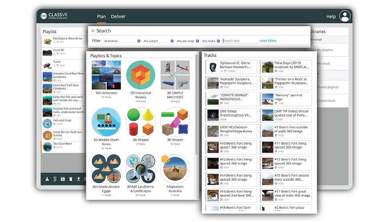 Classroom management is available with ClassVR
