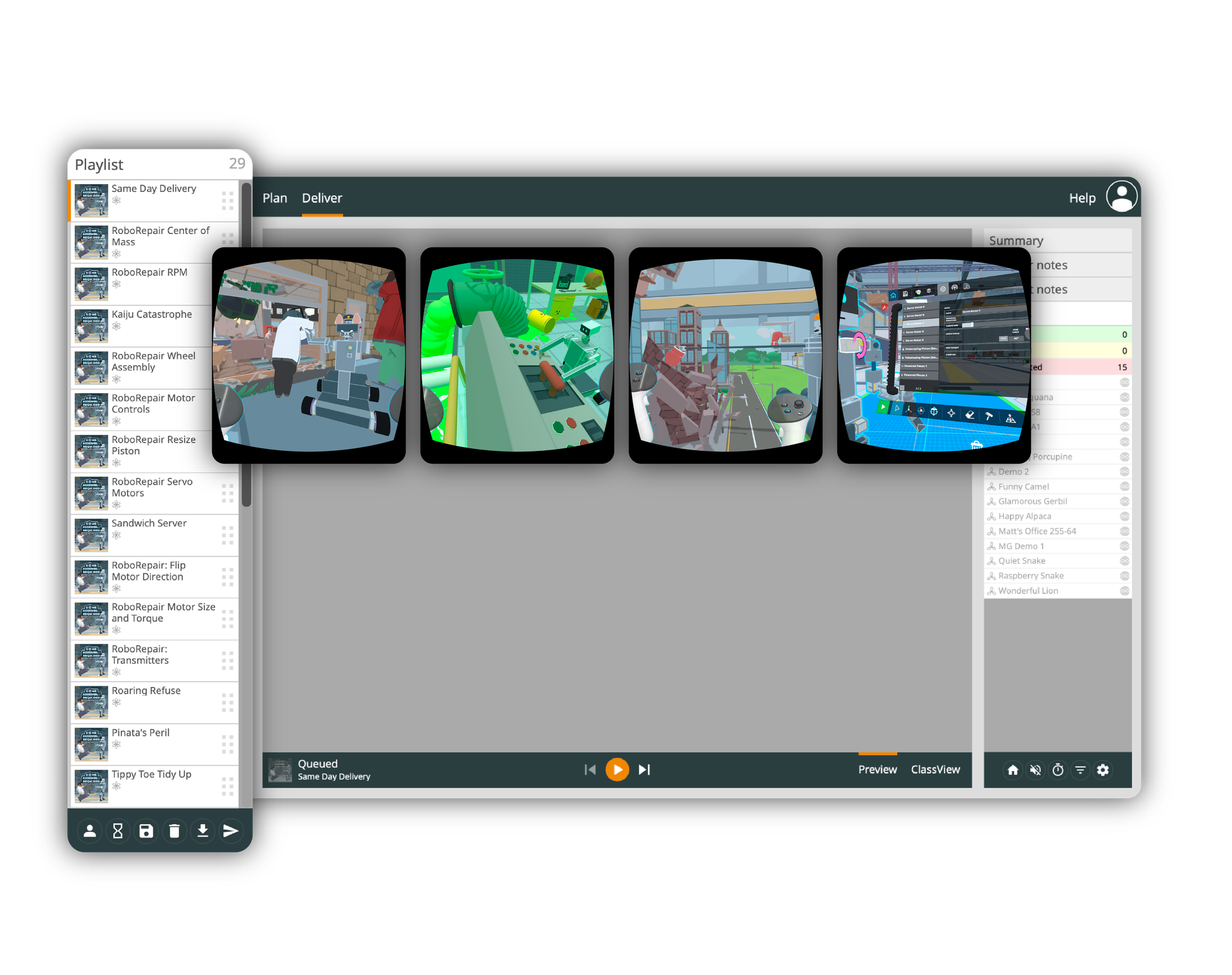 ClassVR headset solution