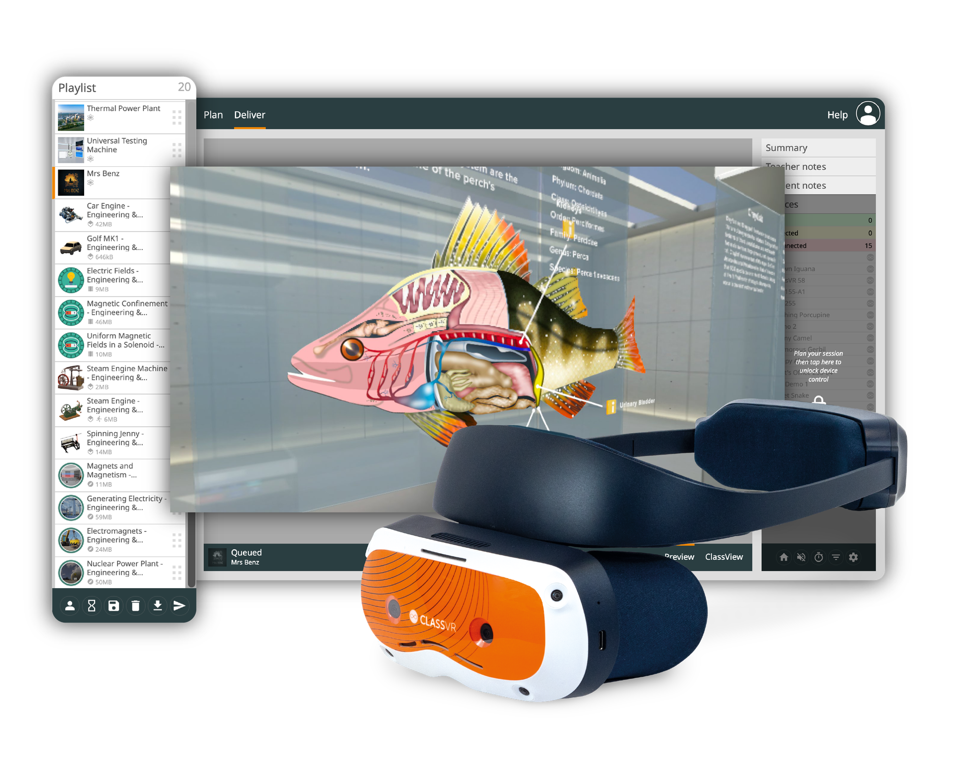 ClassVR headset solution