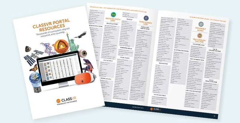 ClassVR Portal: Complete list of all available resources & experiences