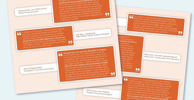Teacher Testimonials: ClassVR Customer Quotes & Feedback