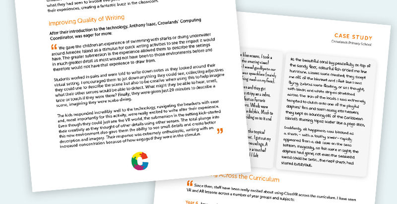 Virtual Reality Case Study: Crowlands Primary School (Romford, UK)
