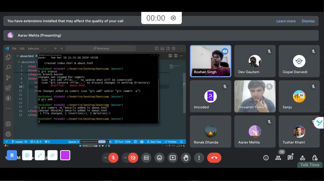 Live coding class with VS Code