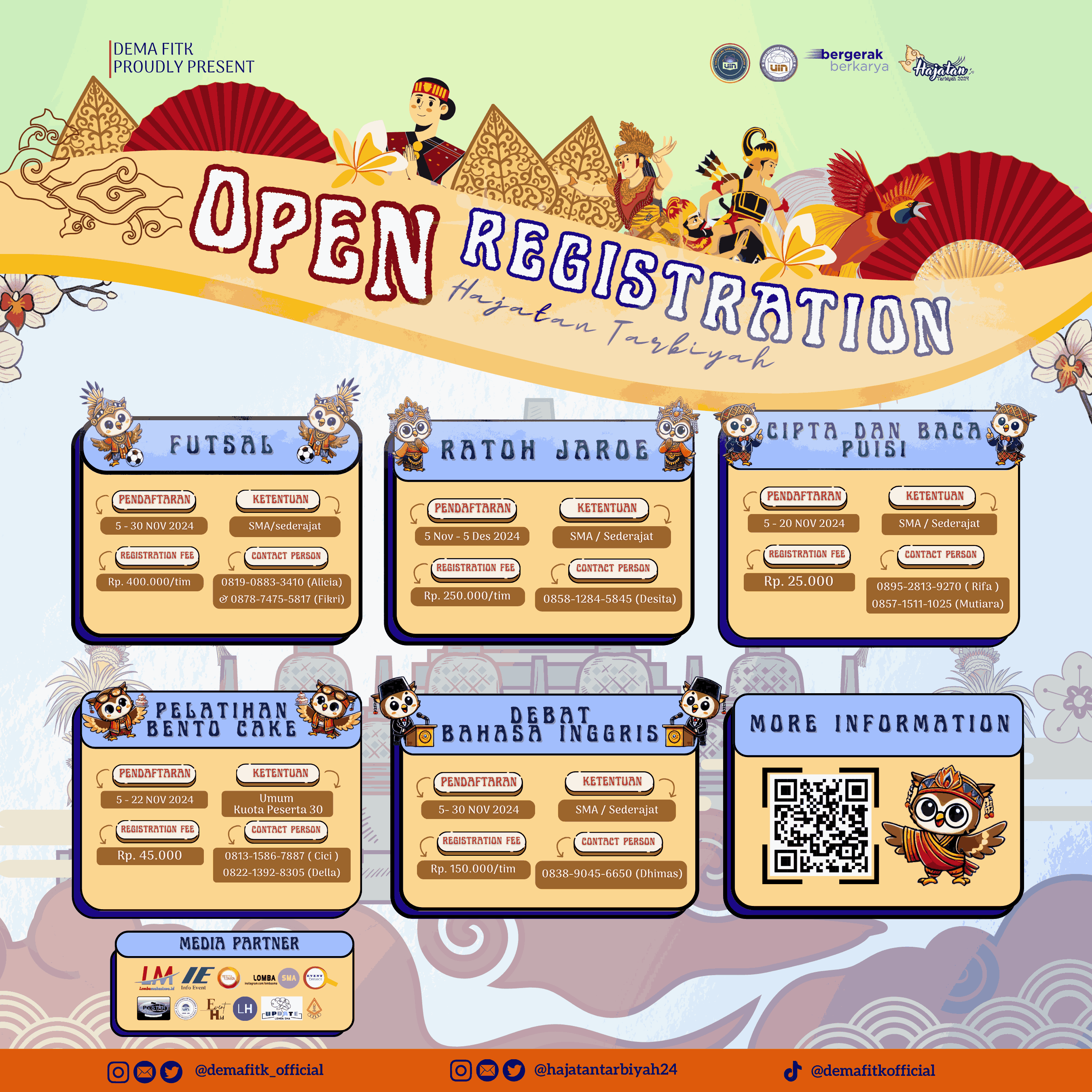 Hajatan Tarbiyah 2024 - Lomba Tingkat Mahasiswa dan Pelajar SMA/SMK