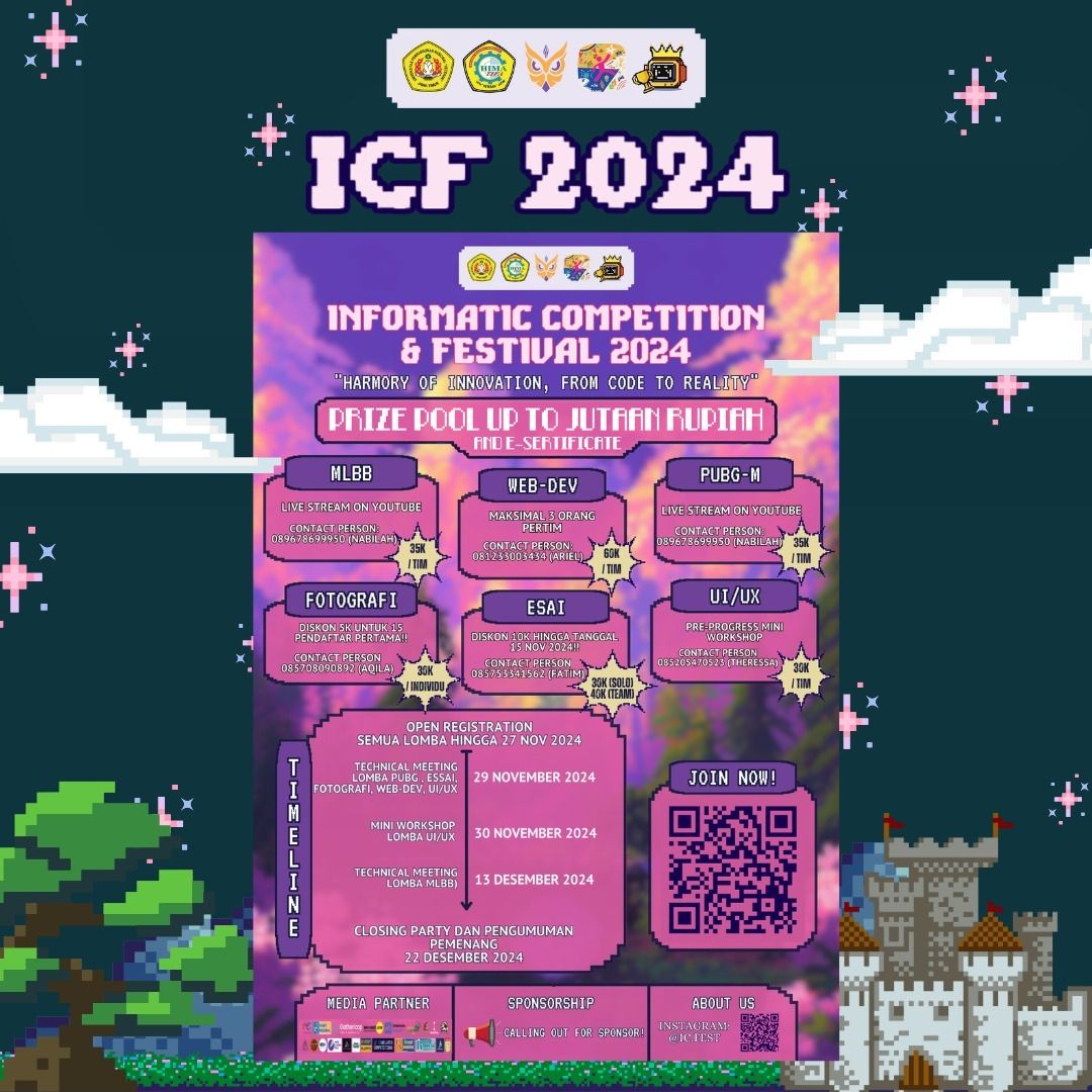 ICF 2024 - Lomba UI/UX, Web-dev, Esai untuk Umum