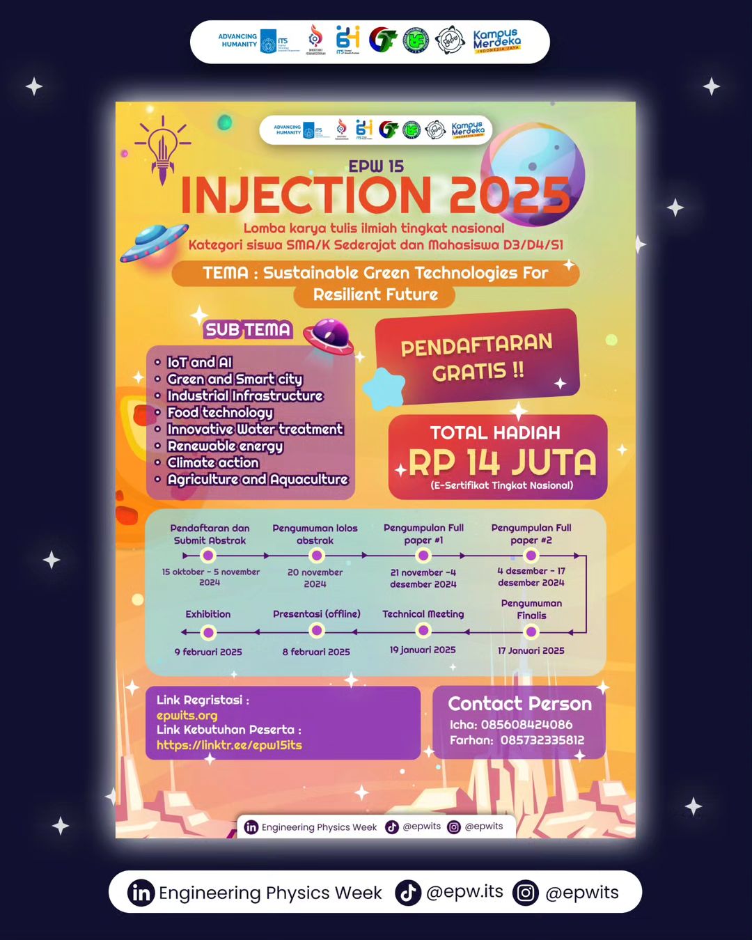 INJECTION 2025- Lomba Karya Tulis Ilmiah (LKTI) SMA/Mahasiswa