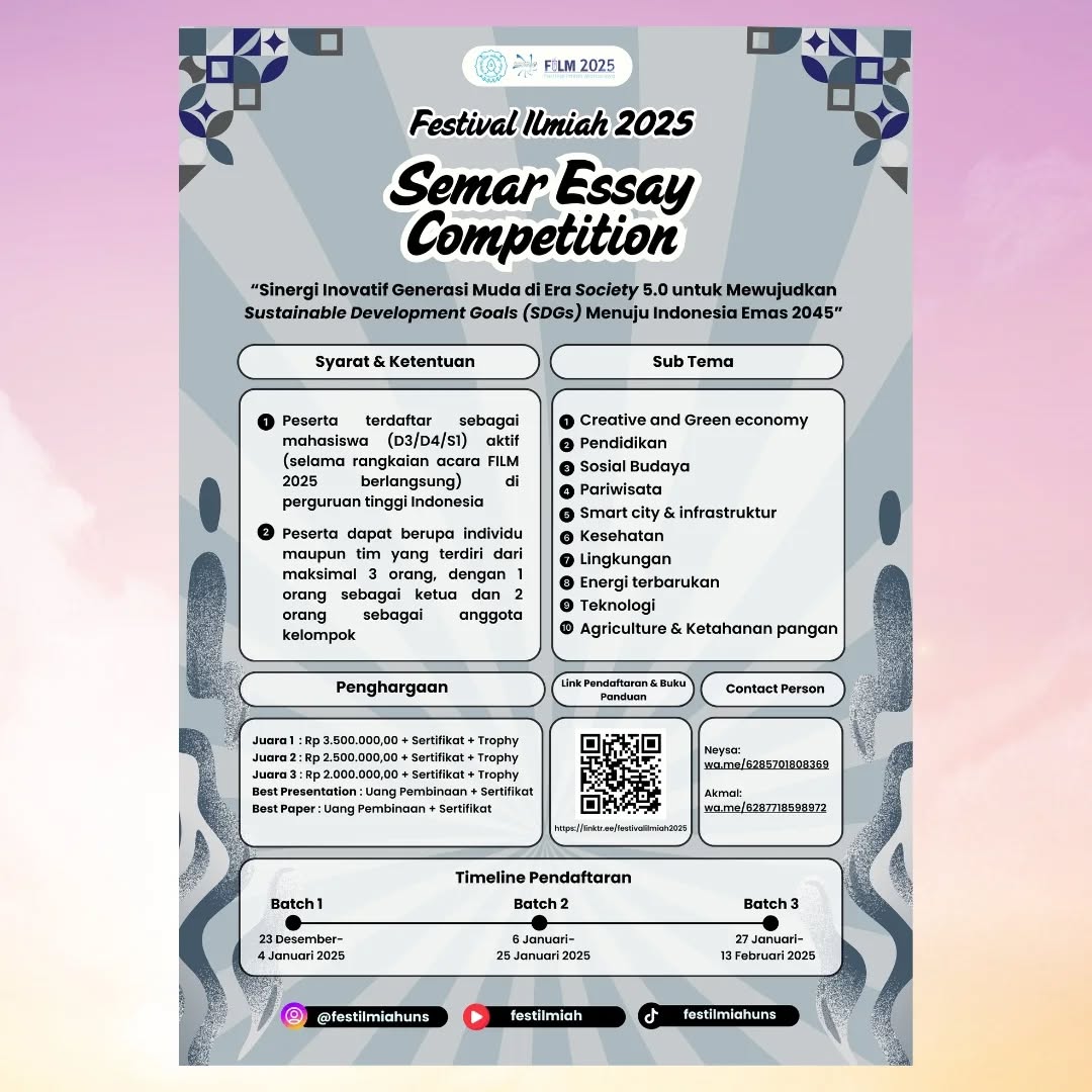 Semar Essay Competition 2025-Lomba Esai Nasional Mahasiswa