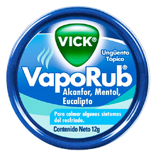 Comprar Ungüento Vick VapoRub Lata, Para Calmar Síntomas Del Resfriado -  12g/12 Uds