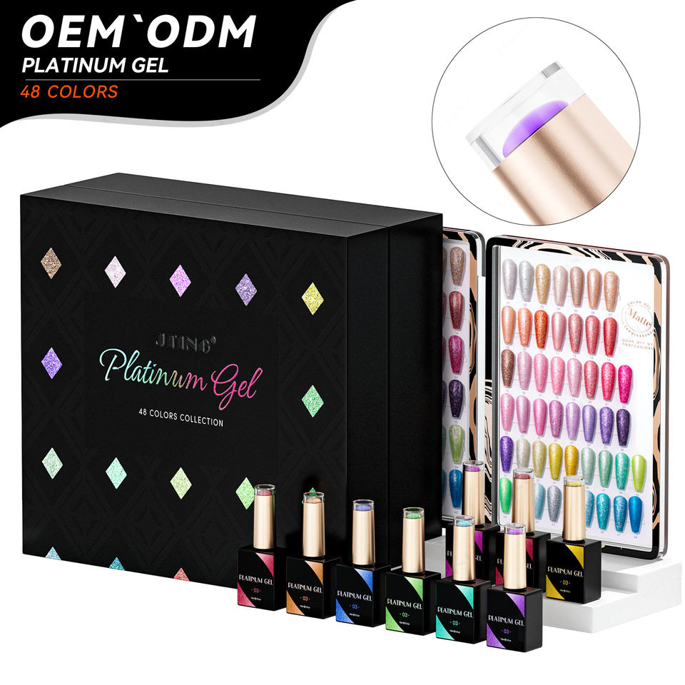 JTING New Design Popular 48colors Nail Art Platinum Gel Polish Collection Nail Polish for Nail Salon Supplies