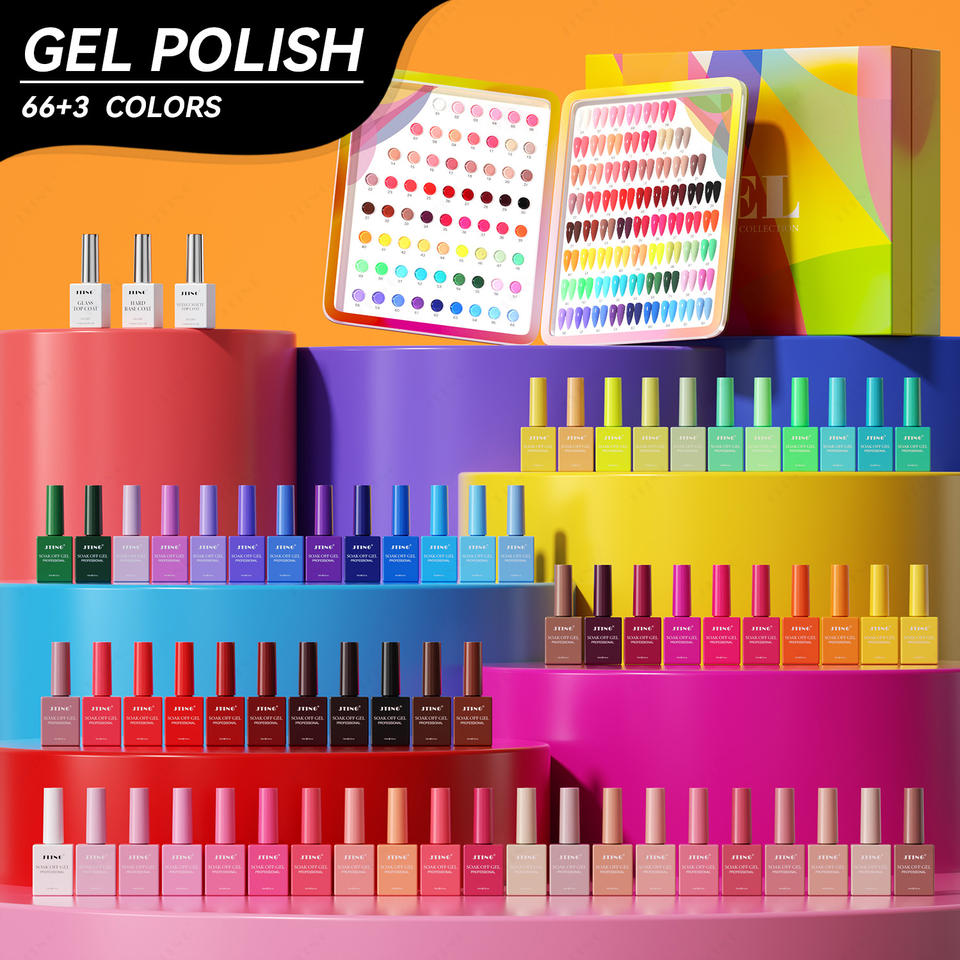 JTING Low Moq Free 66colors Gel Nail Polish Collection One Color One Bottle Nail Supplies Gel Polish Set