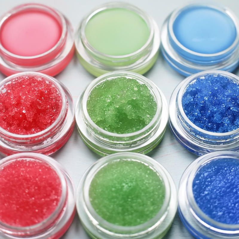 2 in 1 Lip Scrub and Lip Balm Set Organic Vegan Lip Moisturizing Hydrating Exfoliating