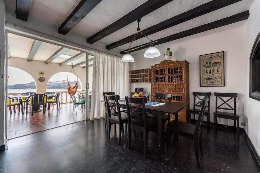 Spacious living area in luxury ocean front villa accommodation at Padel Camp