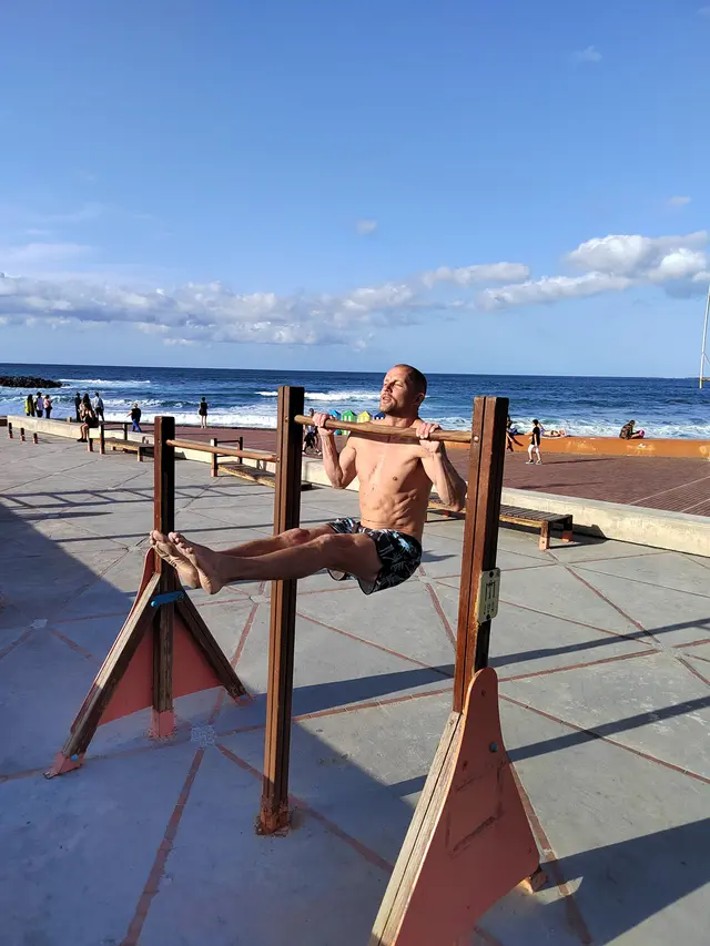Beach workout session
