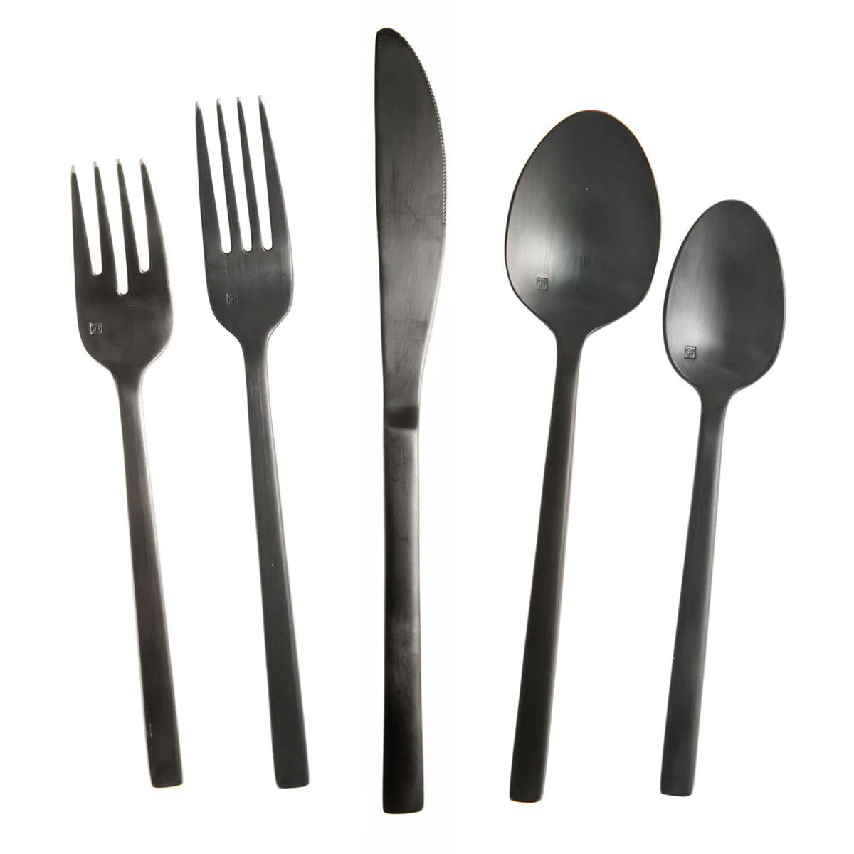 Arezzo Black Brushed 5 piece place setting bluecashew Shop the