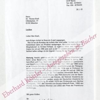 Hartung, Harald, Schriftsteller (geb. 1932). Hartung, Harald, Schriftsteller (geb. 1932).