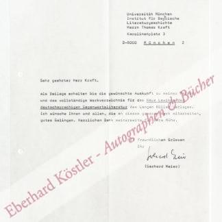 Meier, Gerhard, Schriftsteller (1917-2008). Meier, Gerhard, Schriftsteller (1917-2008).