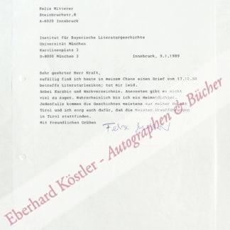 Mitterer, Felix, Schriftsteller (geb. 1948). Mitterer, Felix, Schriftsteller (geb. 1948).
