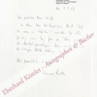 Poethen, Johannes, Schriftsteller (1928-2001). Poethen, Johannes, Schriftsteller (1928-2001).